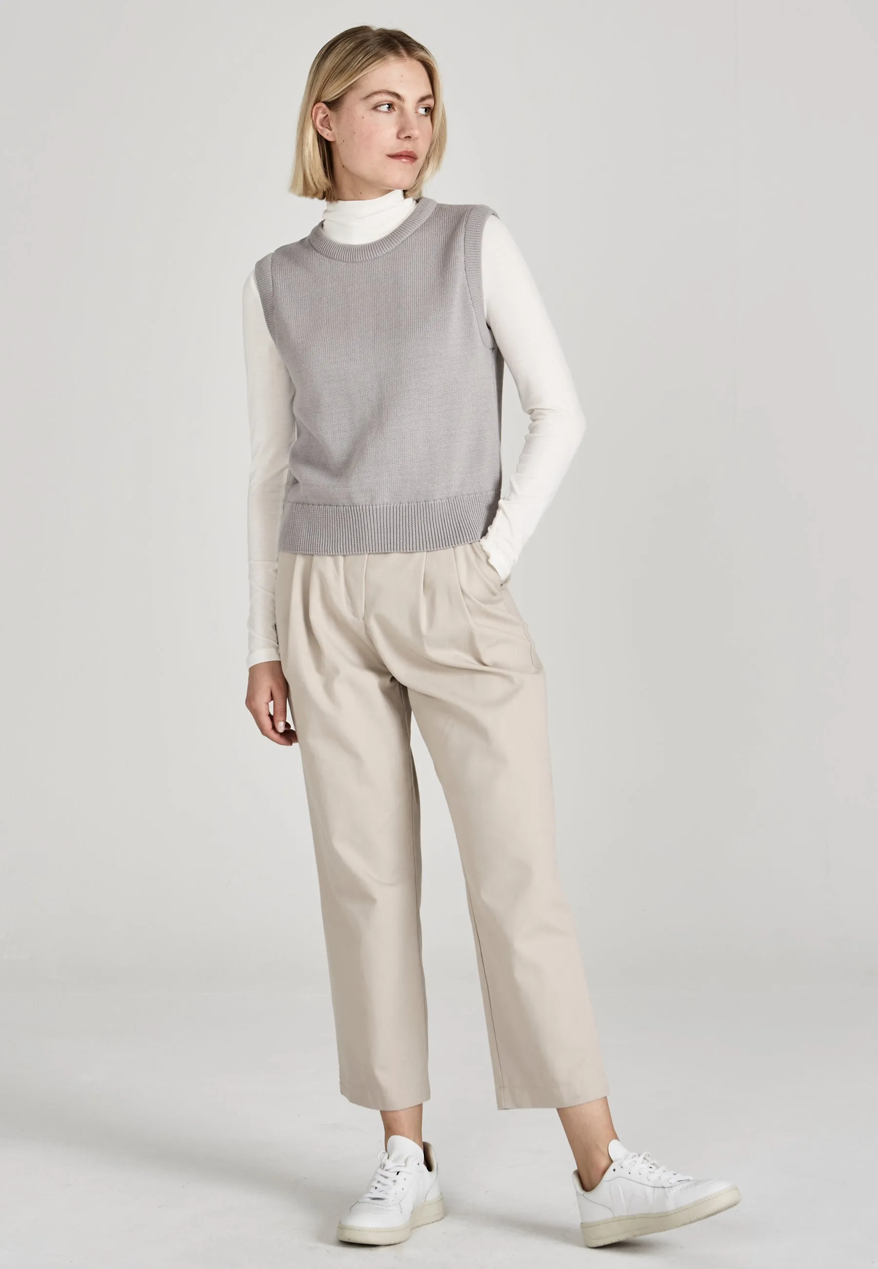 AMBER organic cotton slipover - Light Grey Givn Berlin