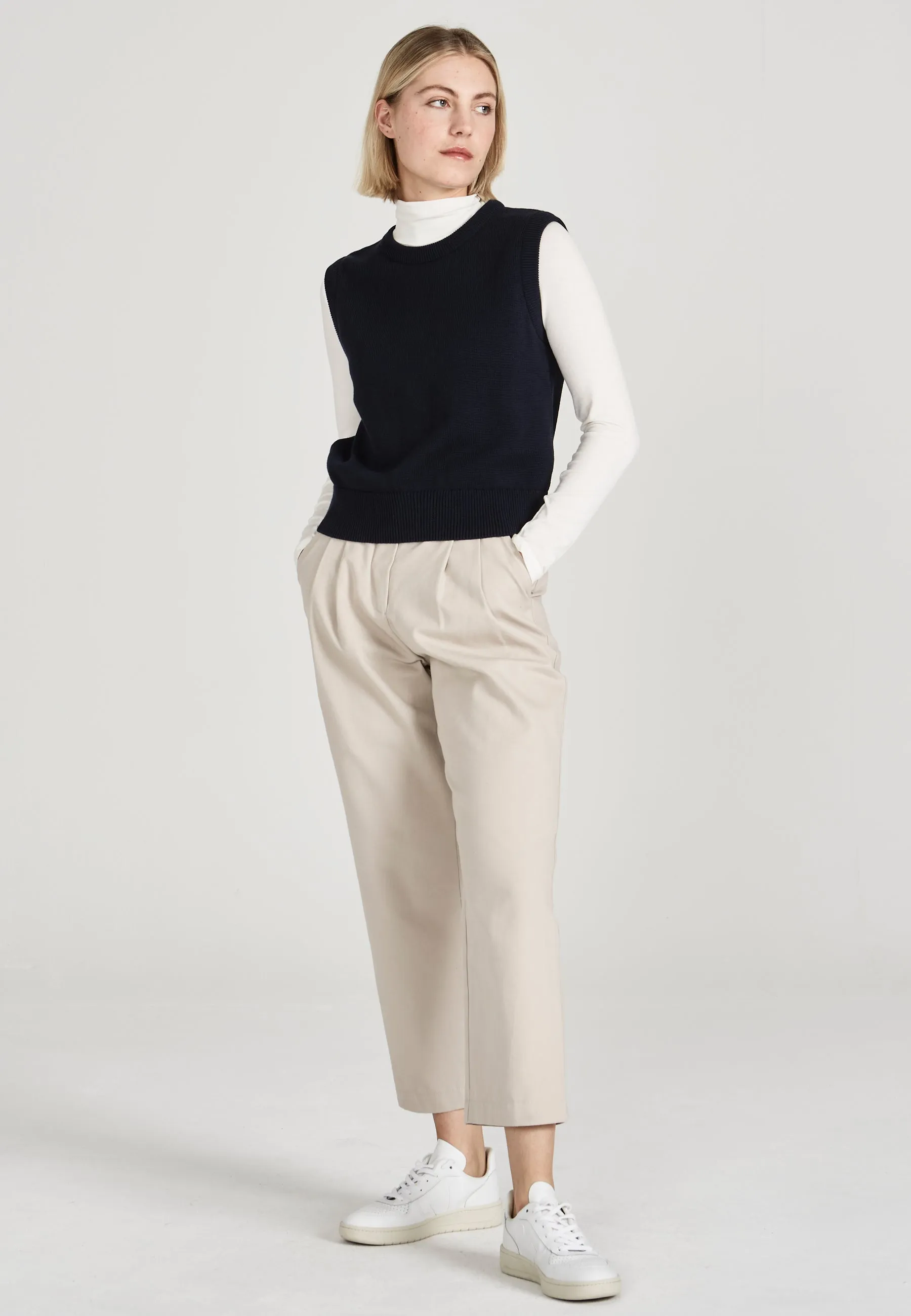AMBER organic cotton slipover - Midnight Blue Givn Berlin
