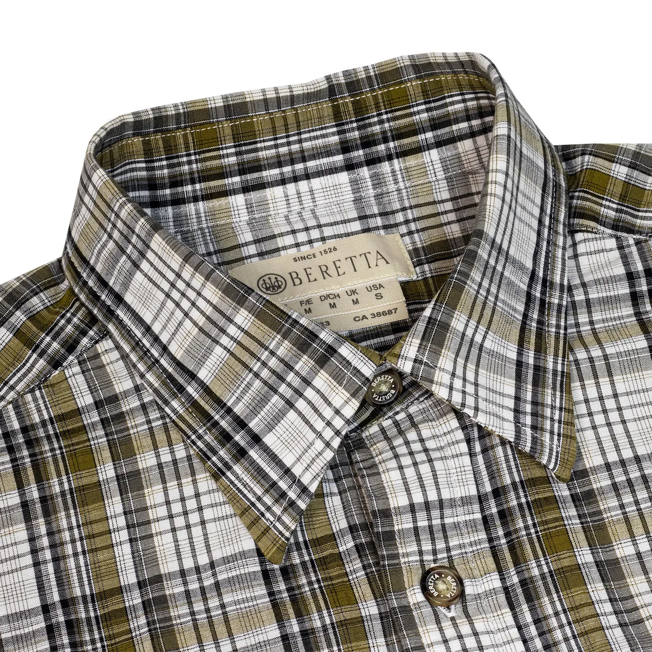 Beretta SS Trail Shirt White / Black / Brown Check