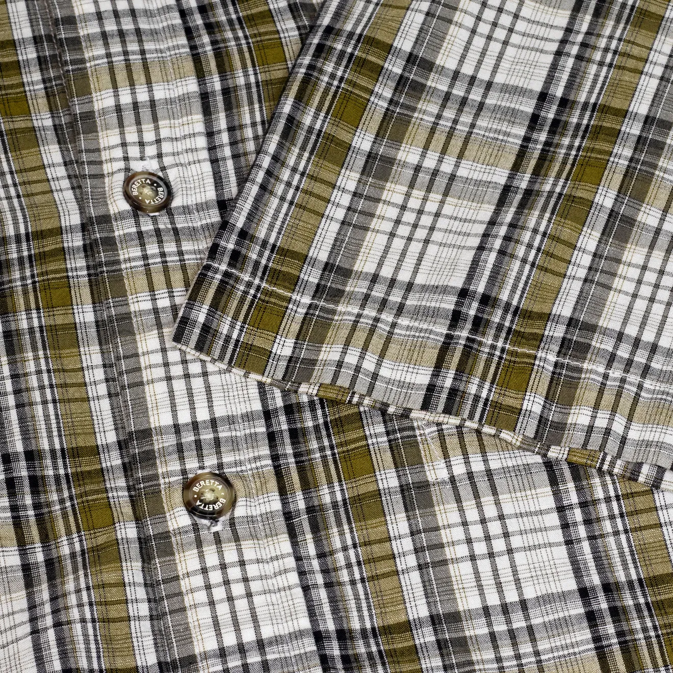 Beretta SS Trail Shirt White / Black / Brown Check