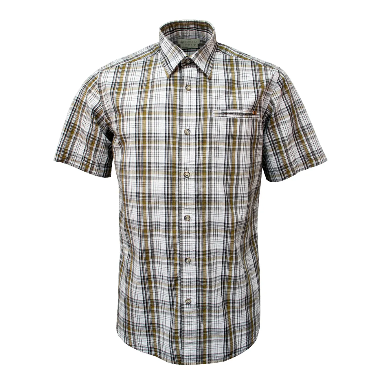 Beretta SS Trail Shirt White / Black / Brown Check