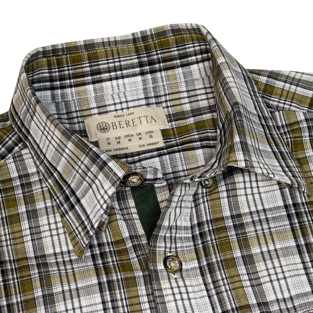 Beretta SS Trail Shirt White / Black / Brown Check