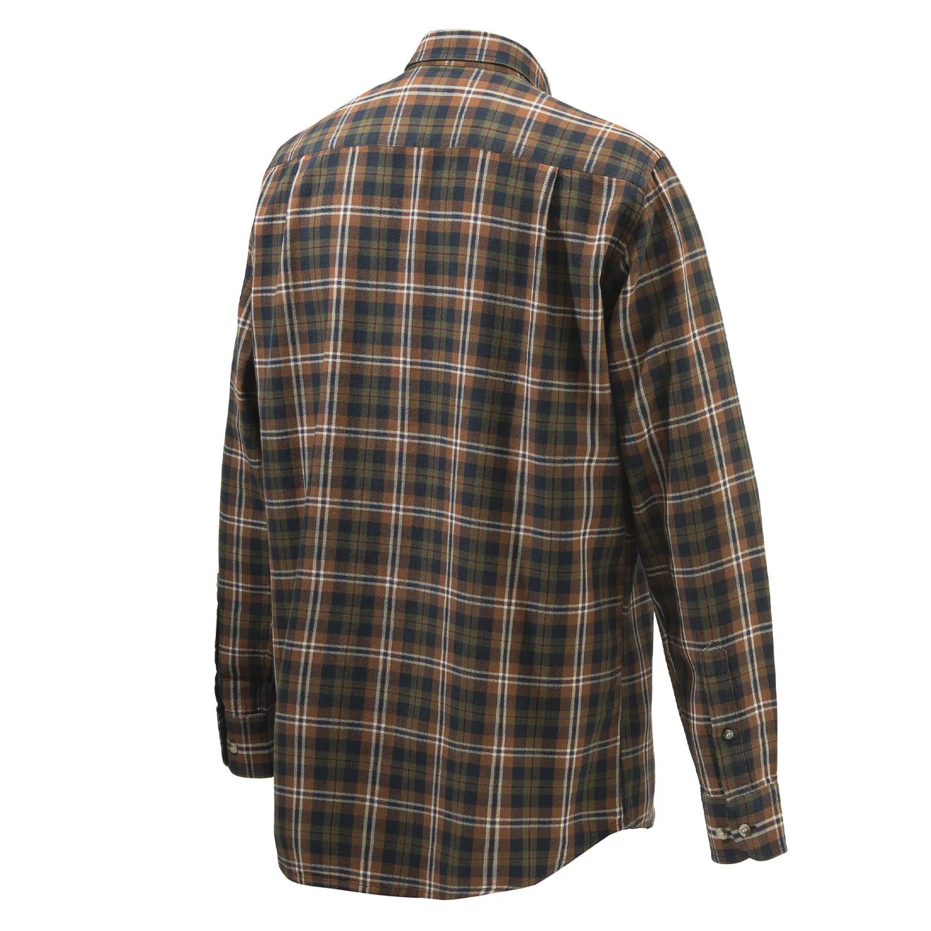 Beretta Wood Flannel Button Down Shirt Tobacco