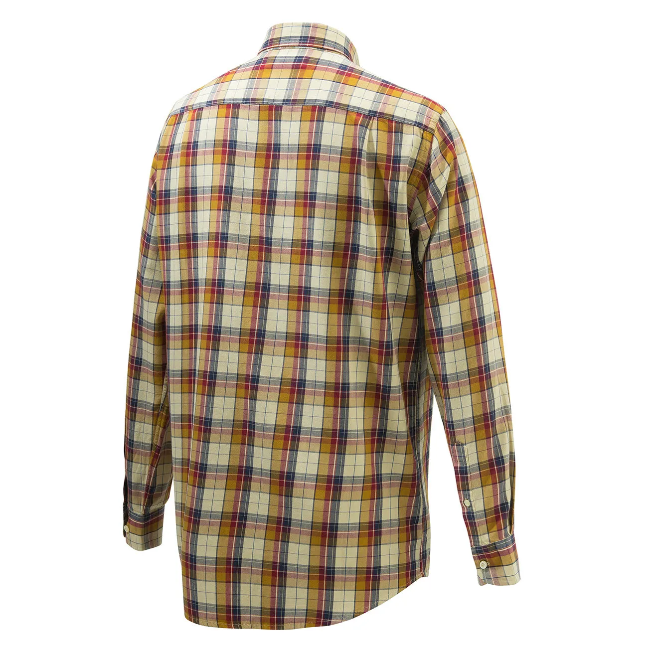 Beretta Wool Button Down Shirt Beige / Red