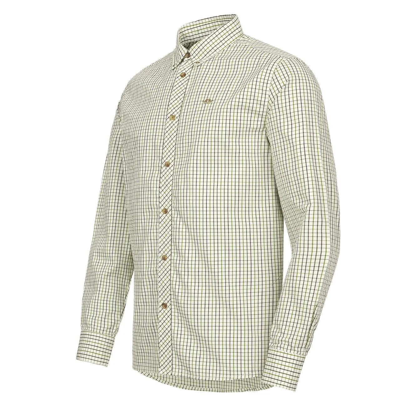 Blaser Tristan L/S Check Shirt Olive / Beige