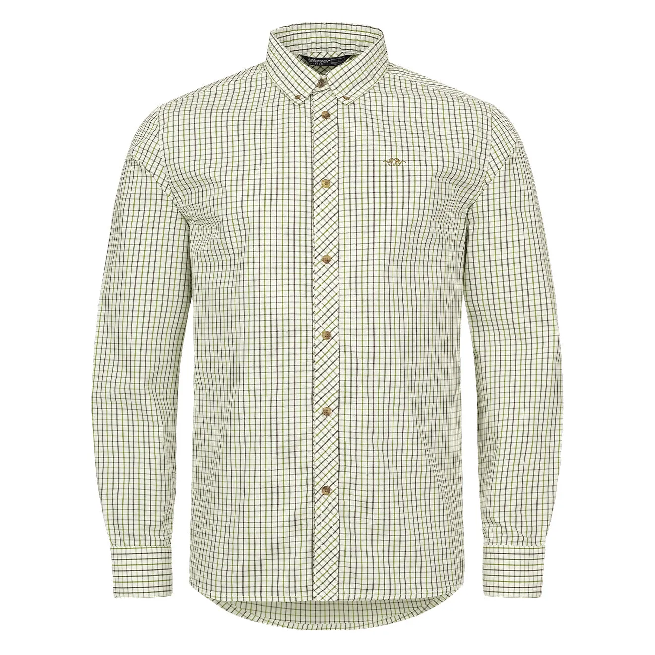 Blaser Tristan L/S Check Shirt Olive / Beige
