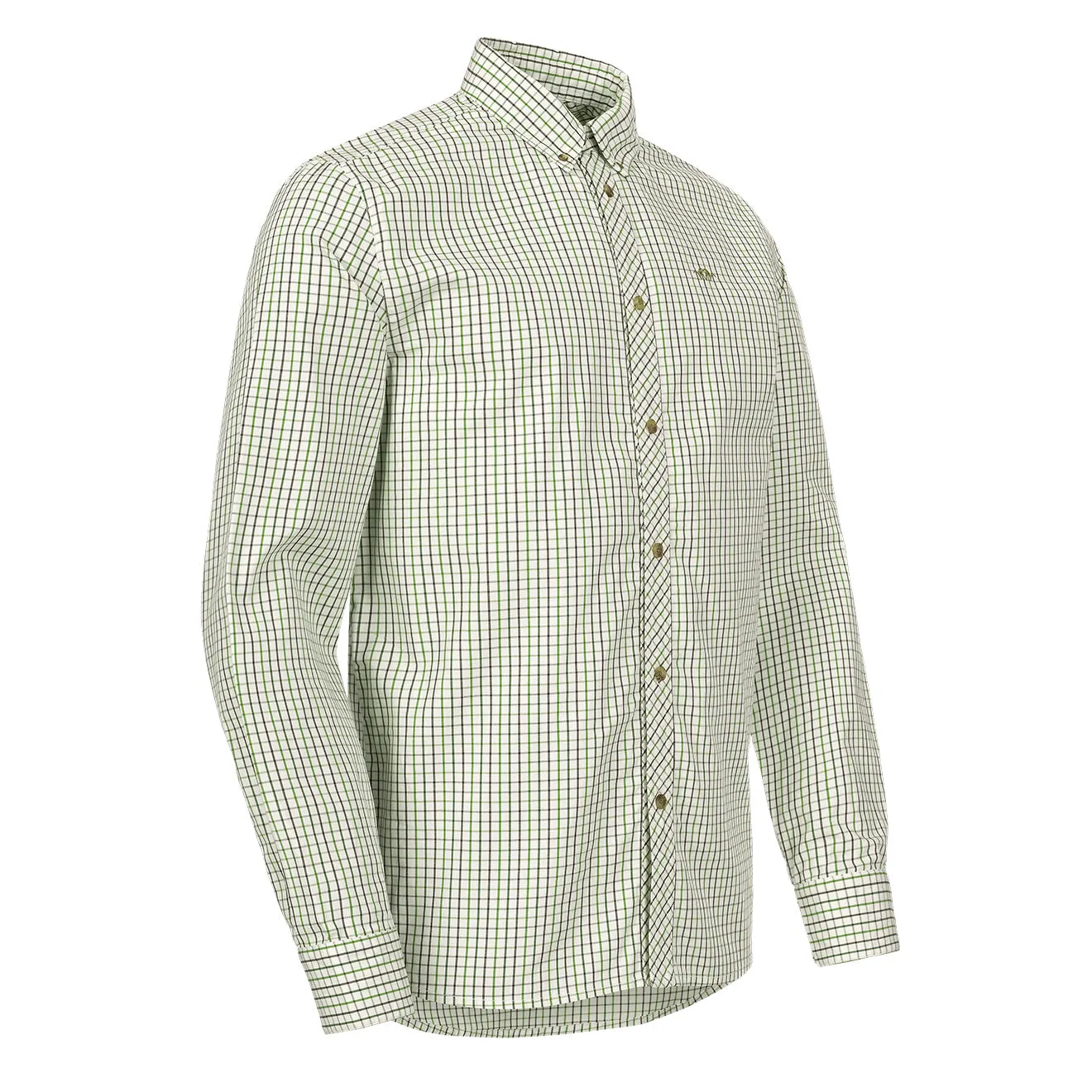 Blaser Tristan L/S Check Shirt Olive / Beige