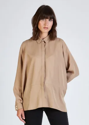 Blouse IVY made from TENCEL™ Lyocell - Light Camel (Tencel) Givn Berlin