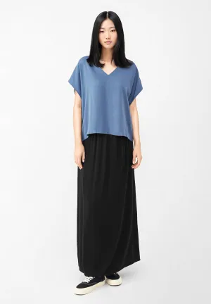 Blouse Shirt GBRUBY Relaxed Fit From LENZING™ ECOVERO™ - Steel Blue Givn Berlin