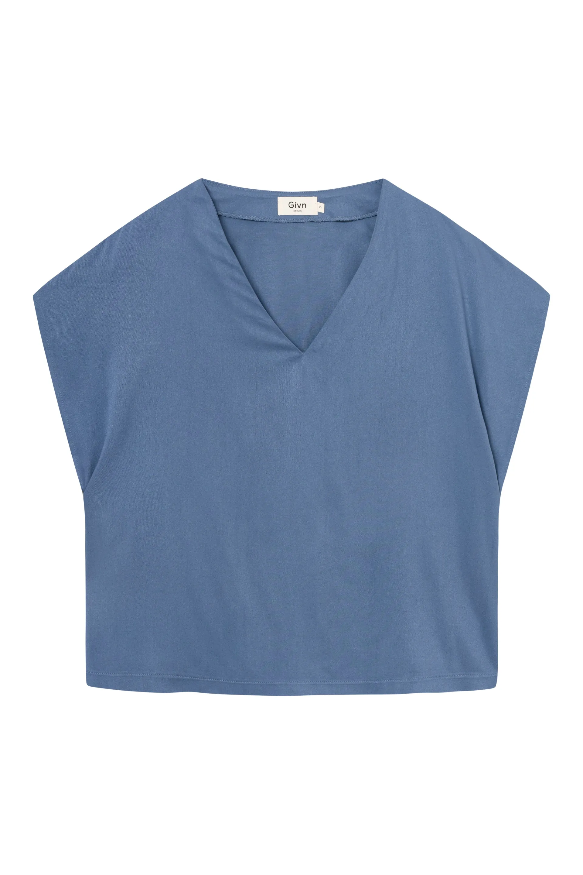 Blouse Shirt GBRUBY Relaxed Fit From LENZING™ ECOVERO™ - Steel Blue Givn Berlin