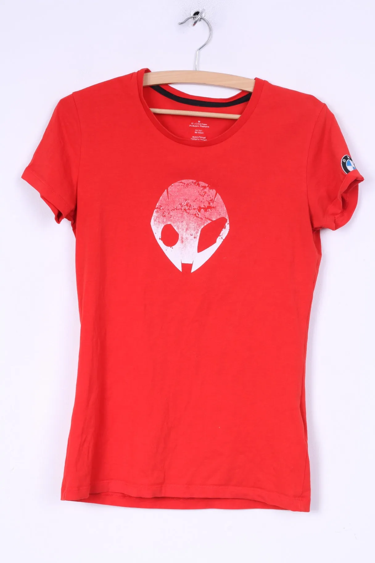 Bmw Motorrad Womens M T-Shirt Crew Neck Cotton Graphic RR S1000 Summer Top Alien