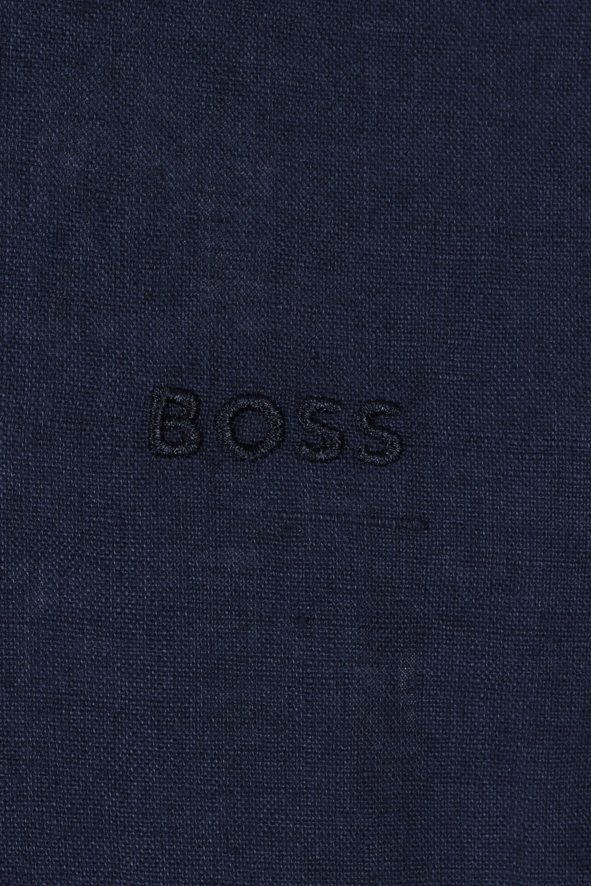 Boss H-roan-bd-e-c1-243 Linen Shirt Dark Blue