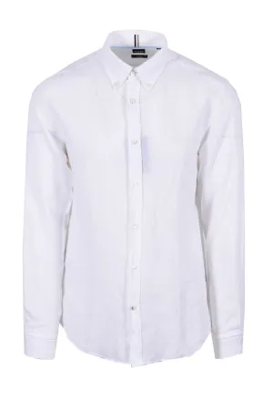 Boss H-roan-bd-e-c1-243 Linen Shirt White