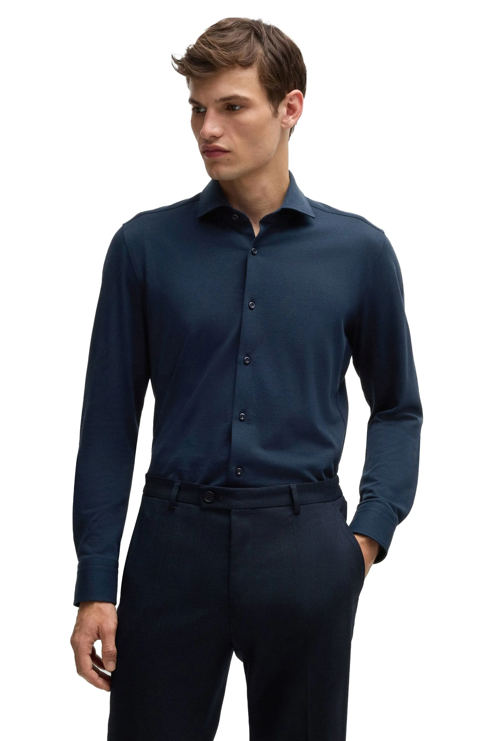 Boss P Hank Spread 243 Shirt Dark Blue
