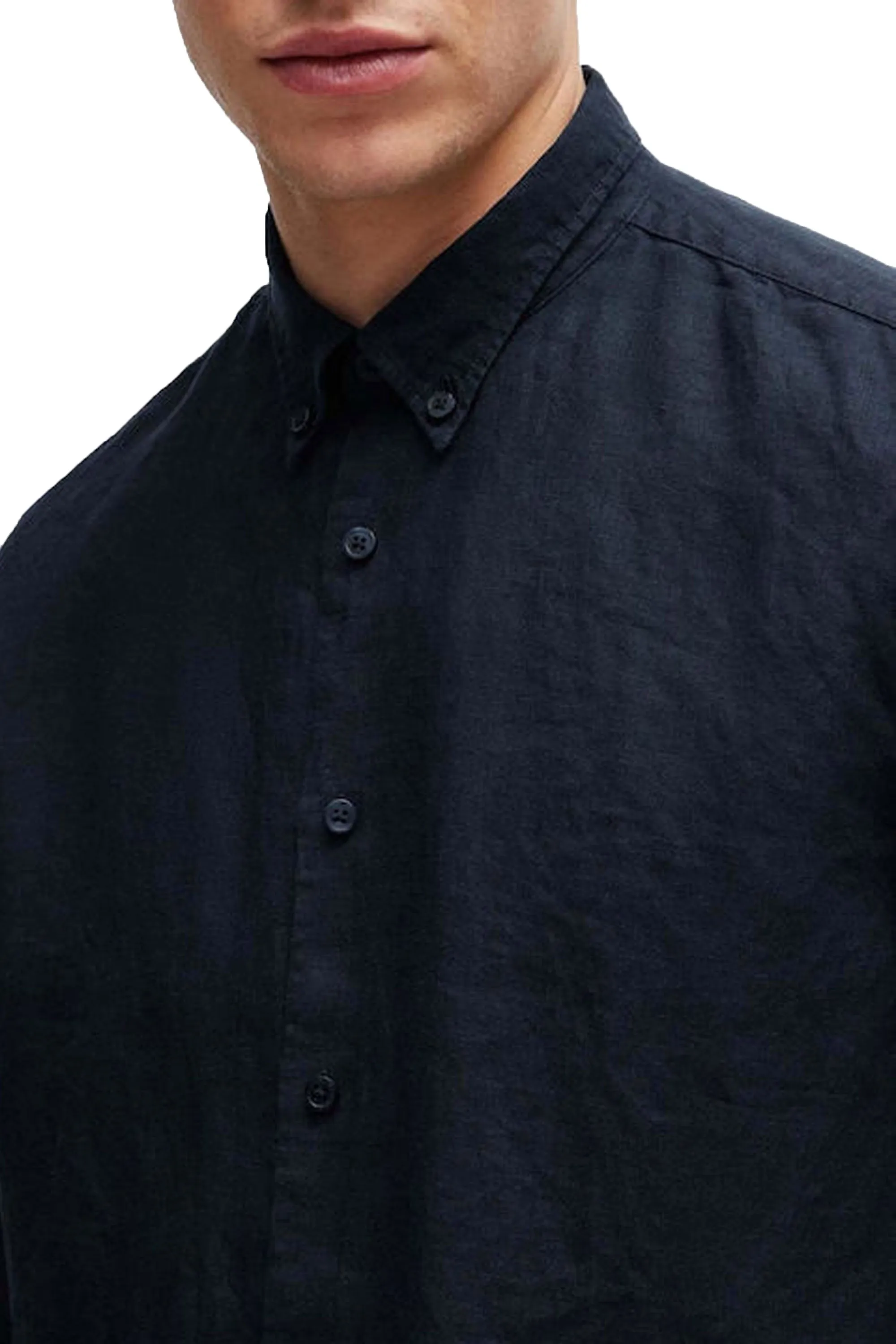 Boss S-liam-s-bd-c1-242 Long Sleeved Shirt Dark Blue