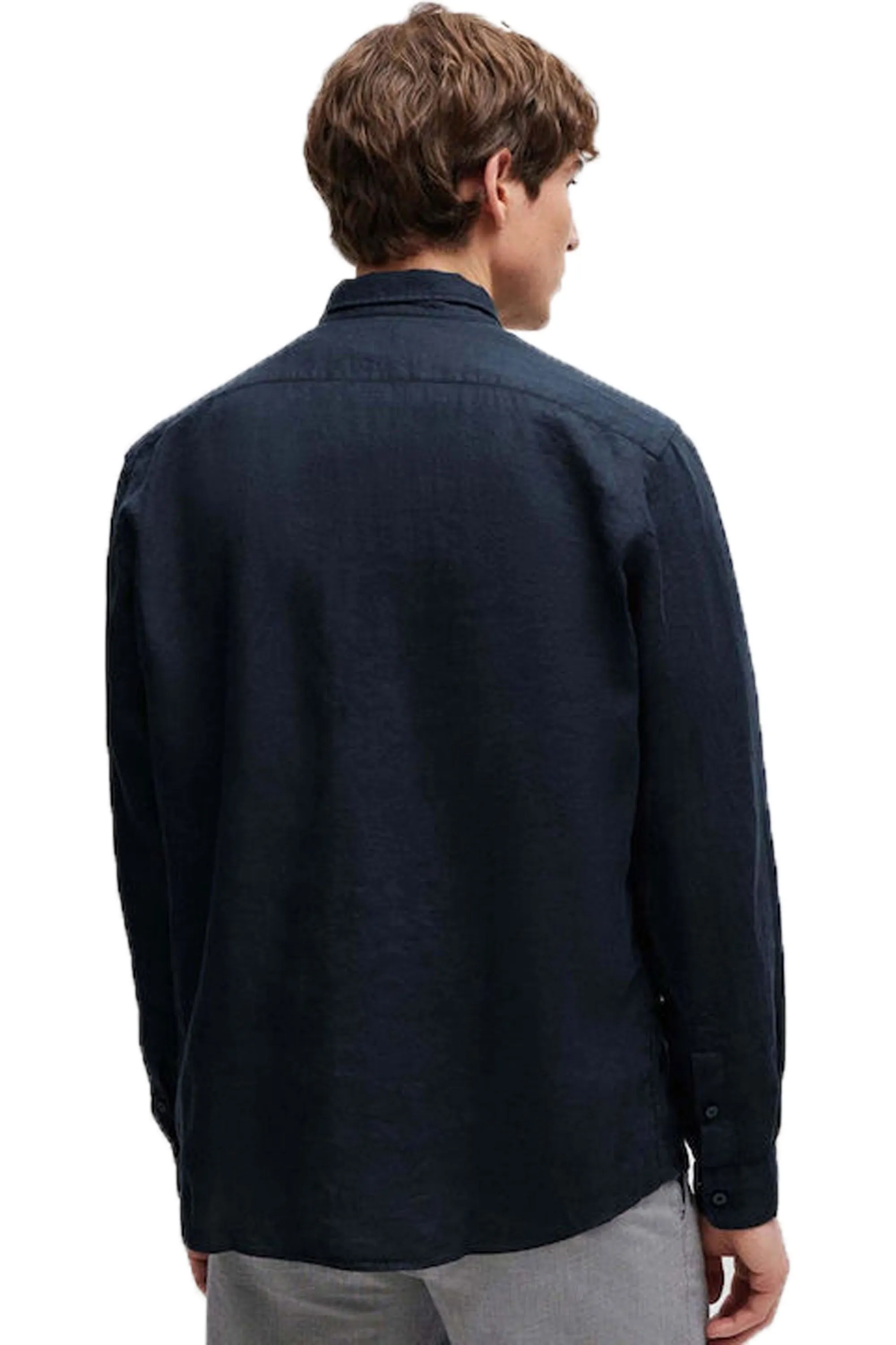 Boss S-liam-s-bd-c1-242 Long Sleeved Shirt Dark Blue