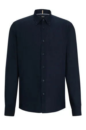 Boss S-liam-s-bd-c1-242 Long Sleeved Shirt Dark Blue