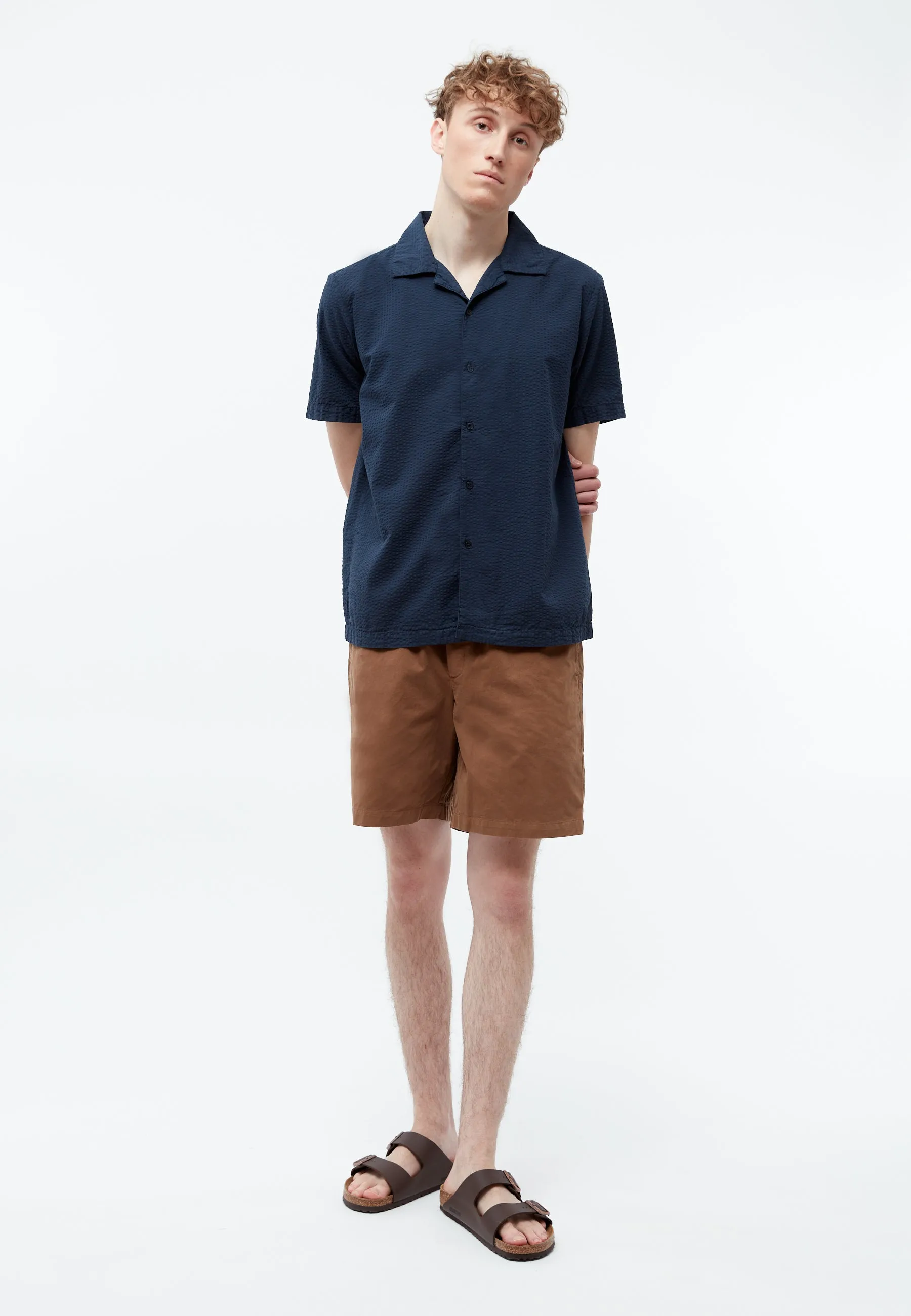 Bowling-Shirt GBBARIK out of Seersucker organic cotton Givn Berlin
