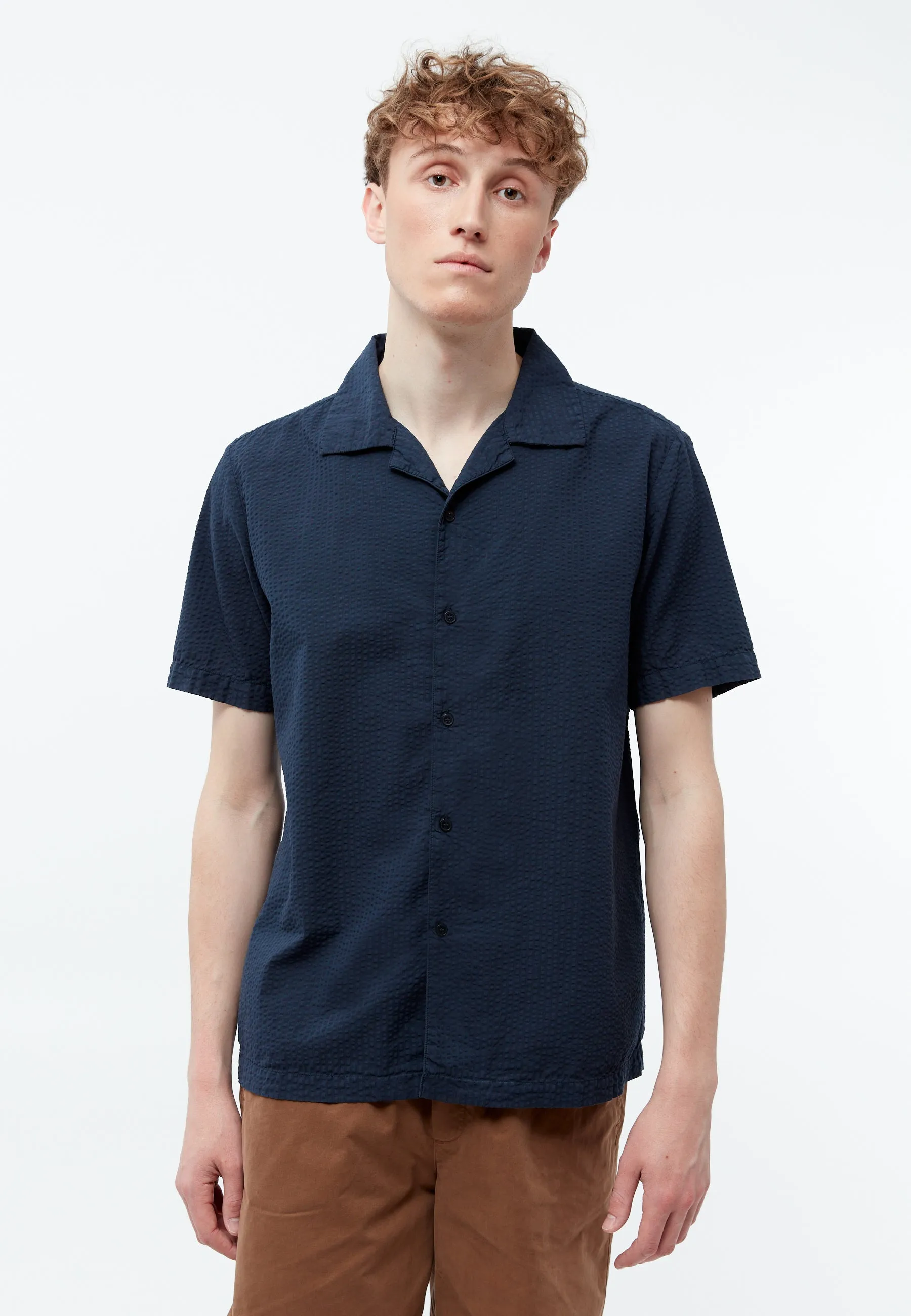 Bowling-Shirt GBBARIK out of Seersucker organic cotton Givn Berlin