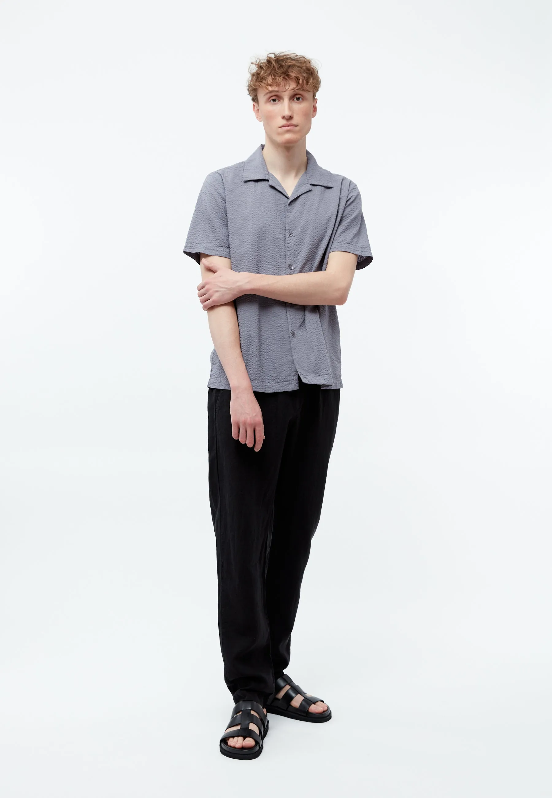 Bowling-Shirt GBBARIK out of Seersucker organic cotton Givn Berlin