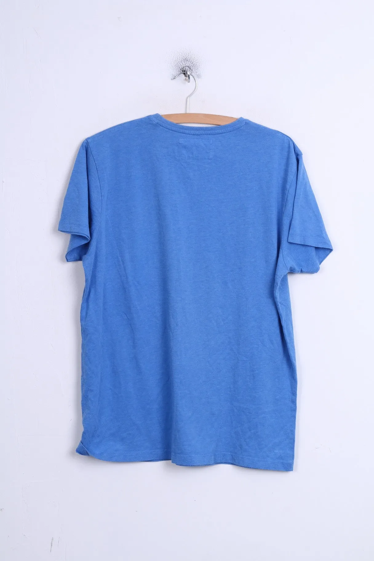 Cedar Wood State Pac-Man  Mens L Shirt Blue Crew Neck Cotton