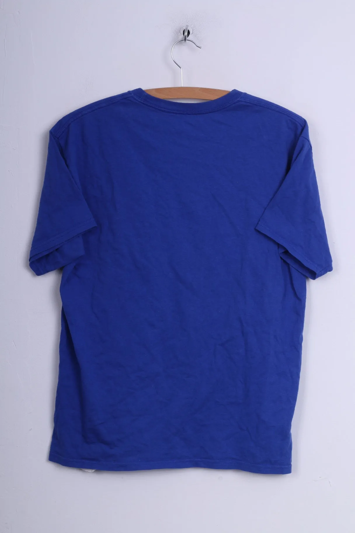 Champion Mens M T-Shirt Crew Neck Cotton Blue Plays Under Pressure