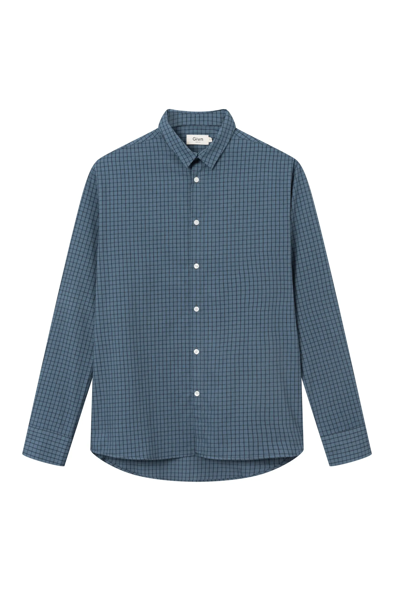 Checked shirt KENT made from organic cotton - Light Blue / Dark Grey (Checked) Givn Berlin
