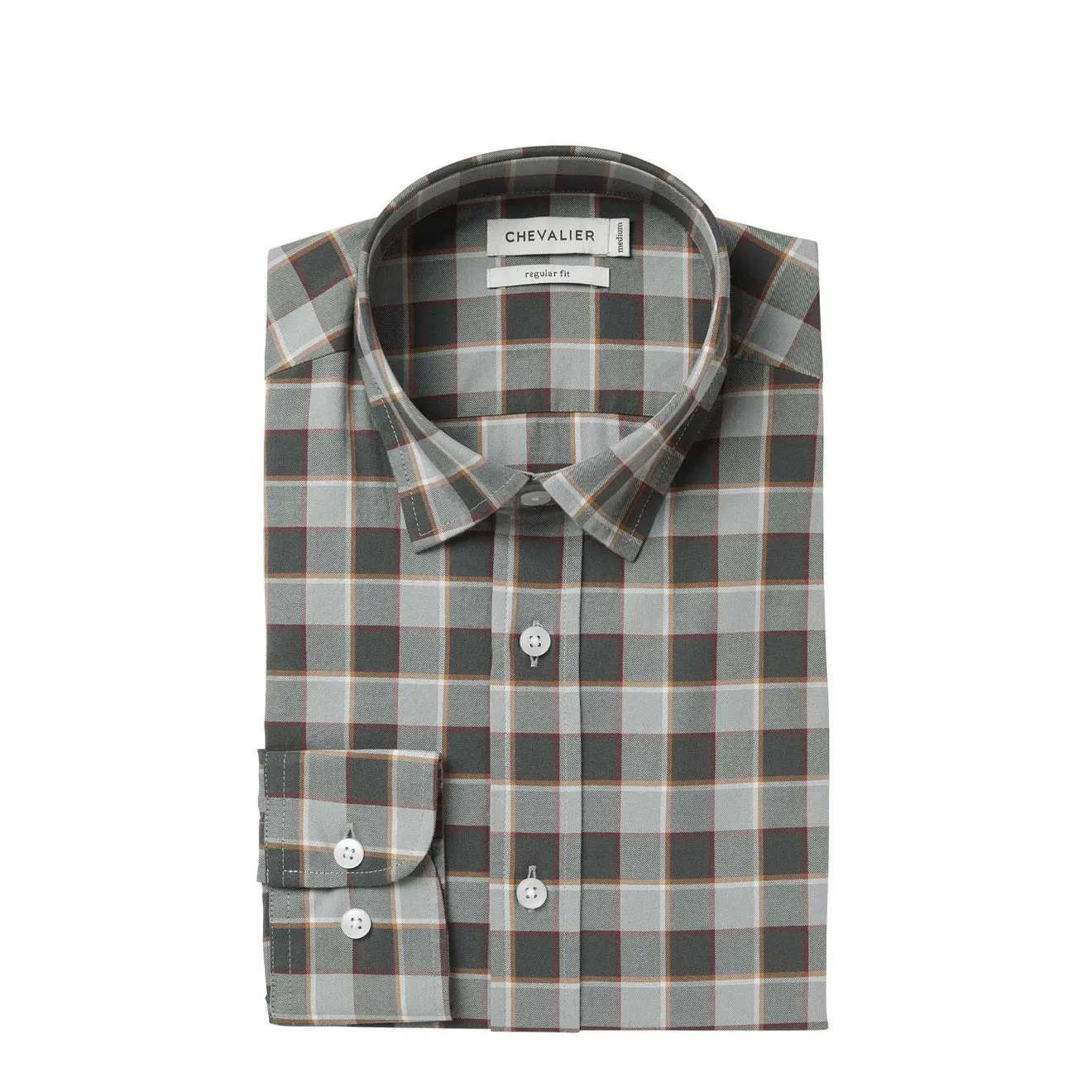 Chevalier Belmont Regular Fit Shirt Grey Melange Checked