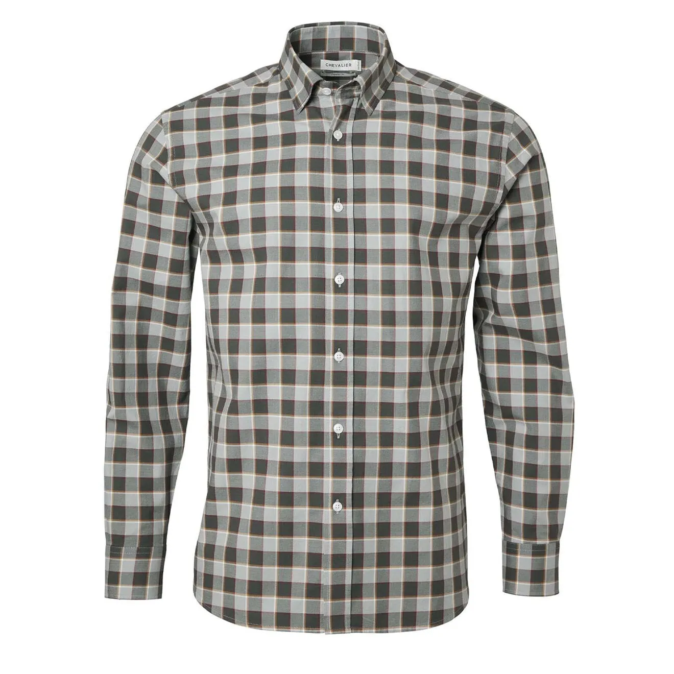 Chevalier Belmont Regular Fit Shirt Grey Melange Checked