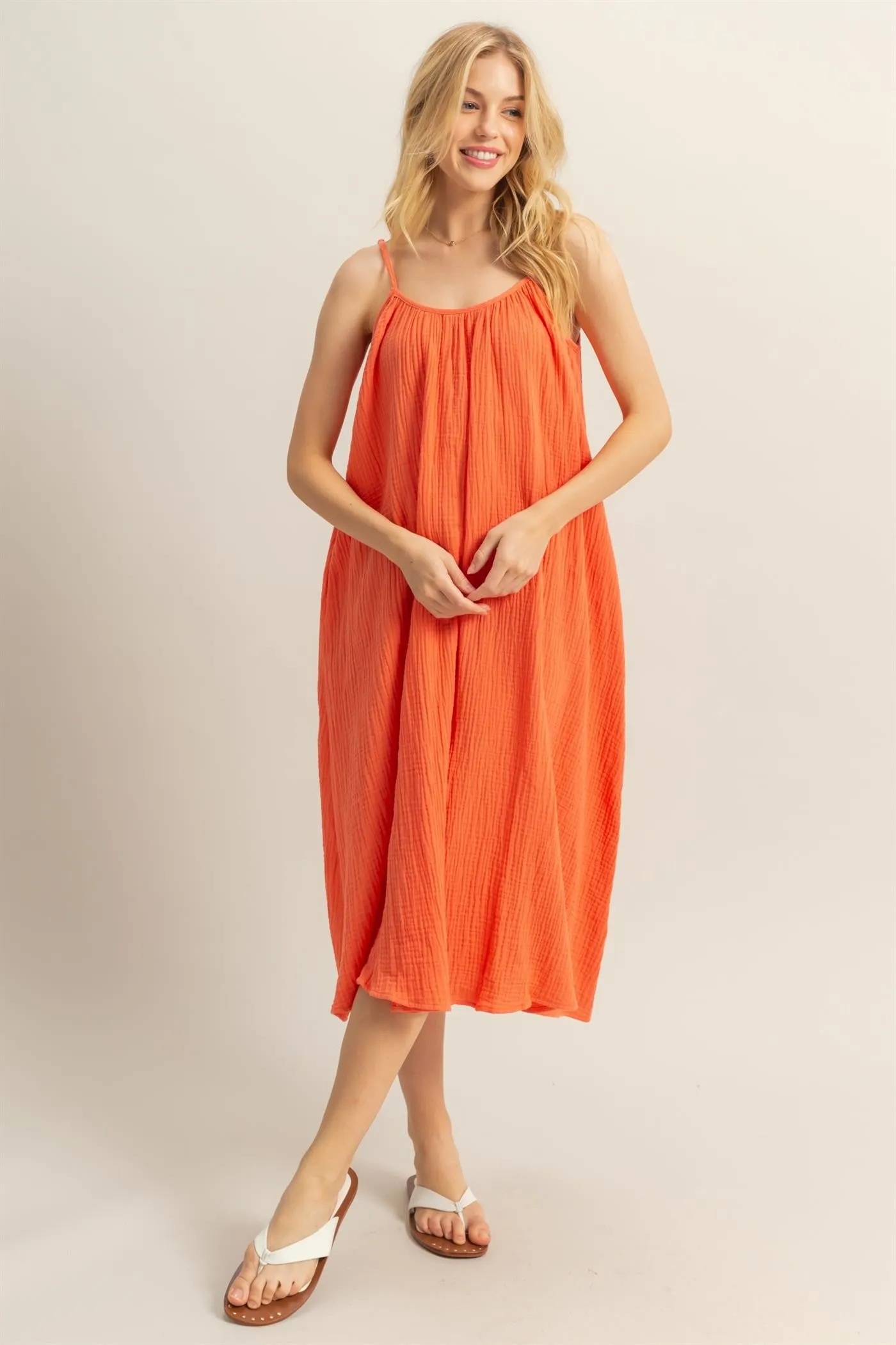 COTTON GAUZE SUNDRESS