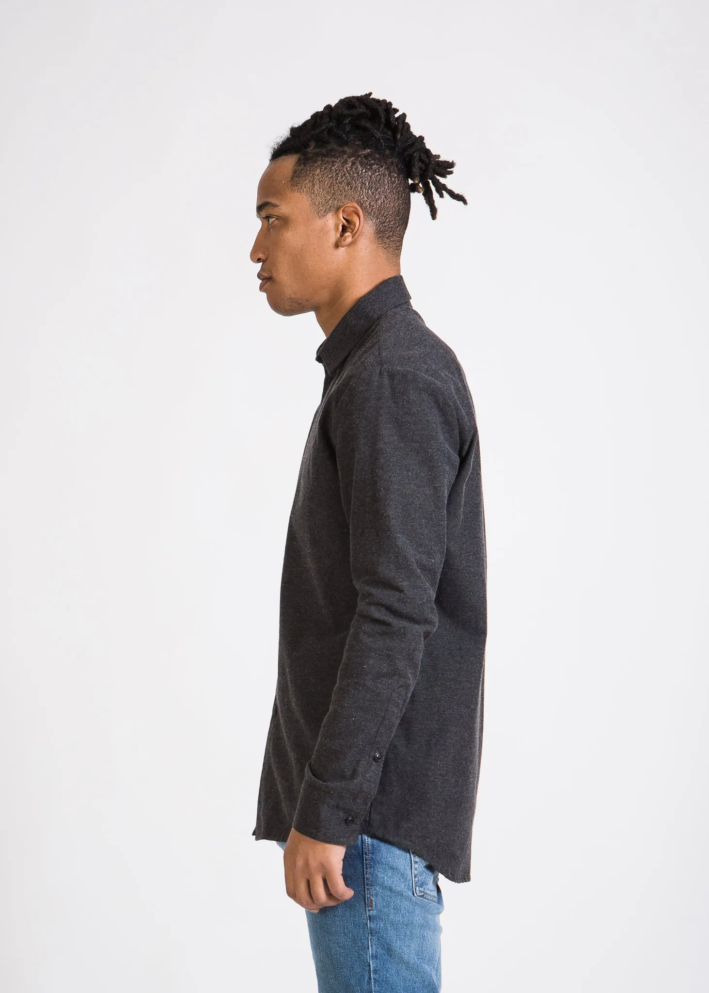 Cotton shirt KENT - Black Faded Givn Berlin