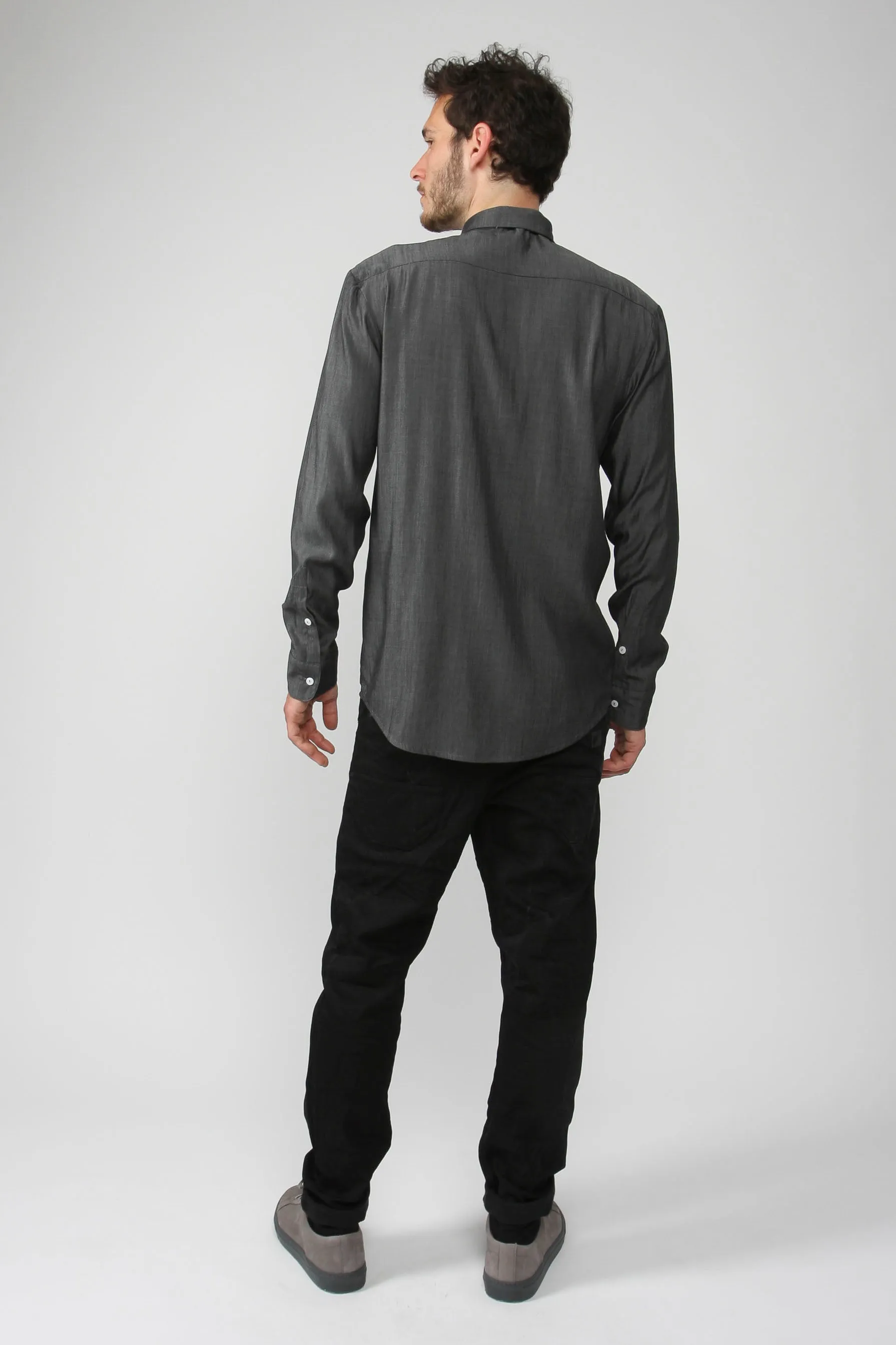Cotton shirt KENT - Black Givn Berlin