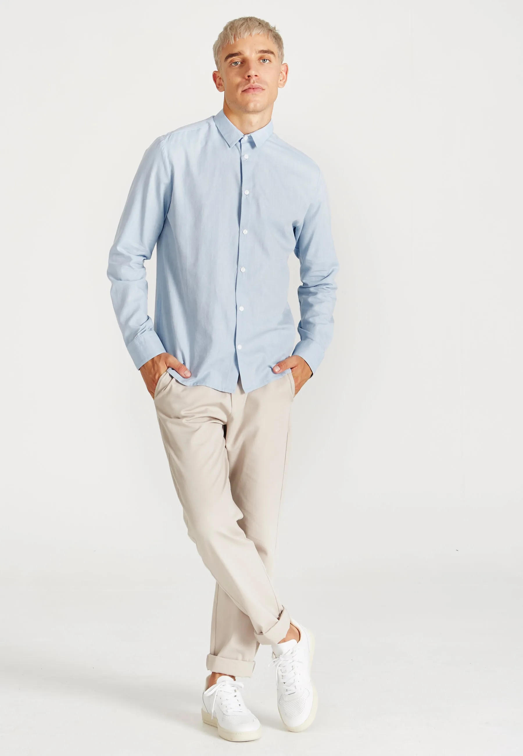 Cotton shirt KENT - Light Blue Givn Berlin