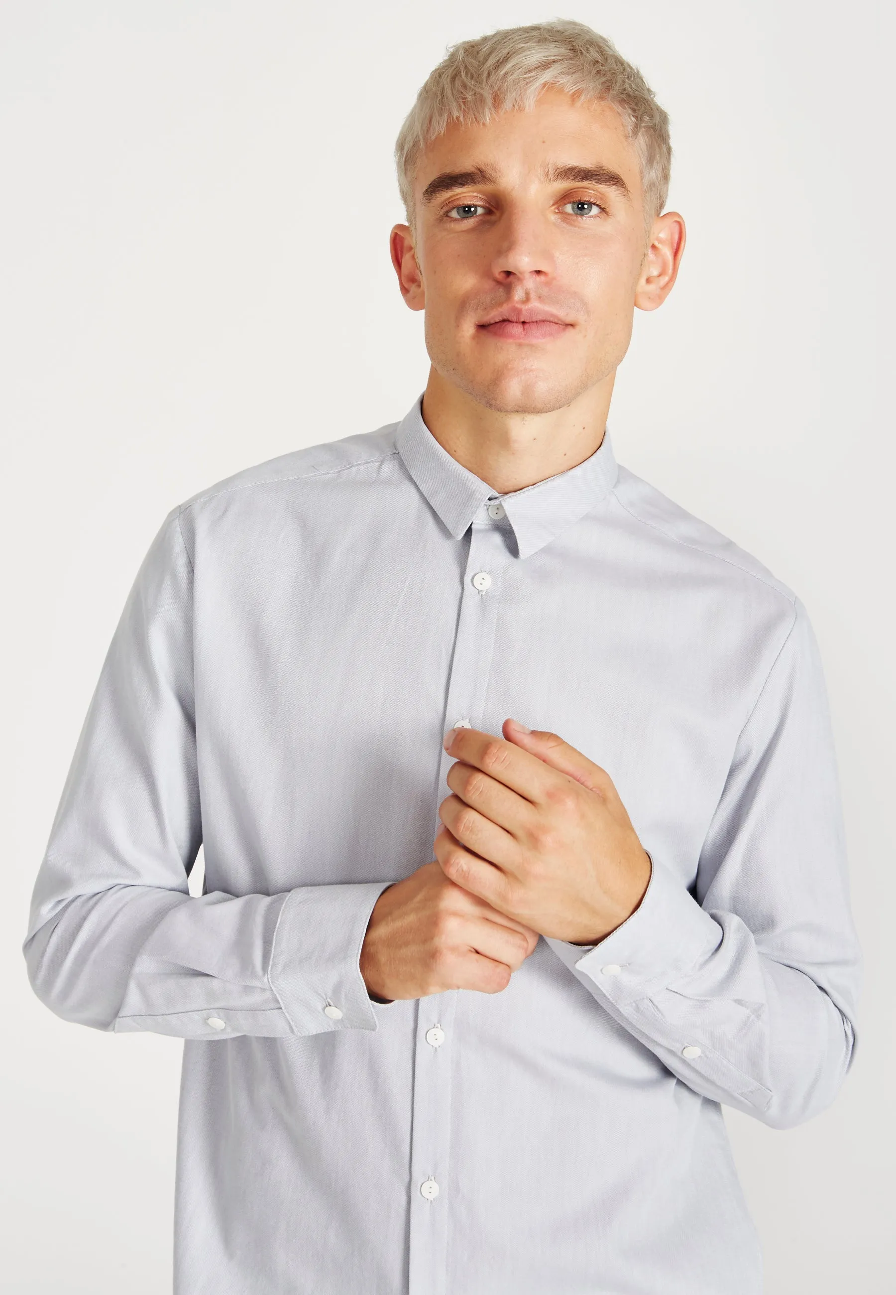 Cotton shirt KENT - Light Grey Givn Berlin