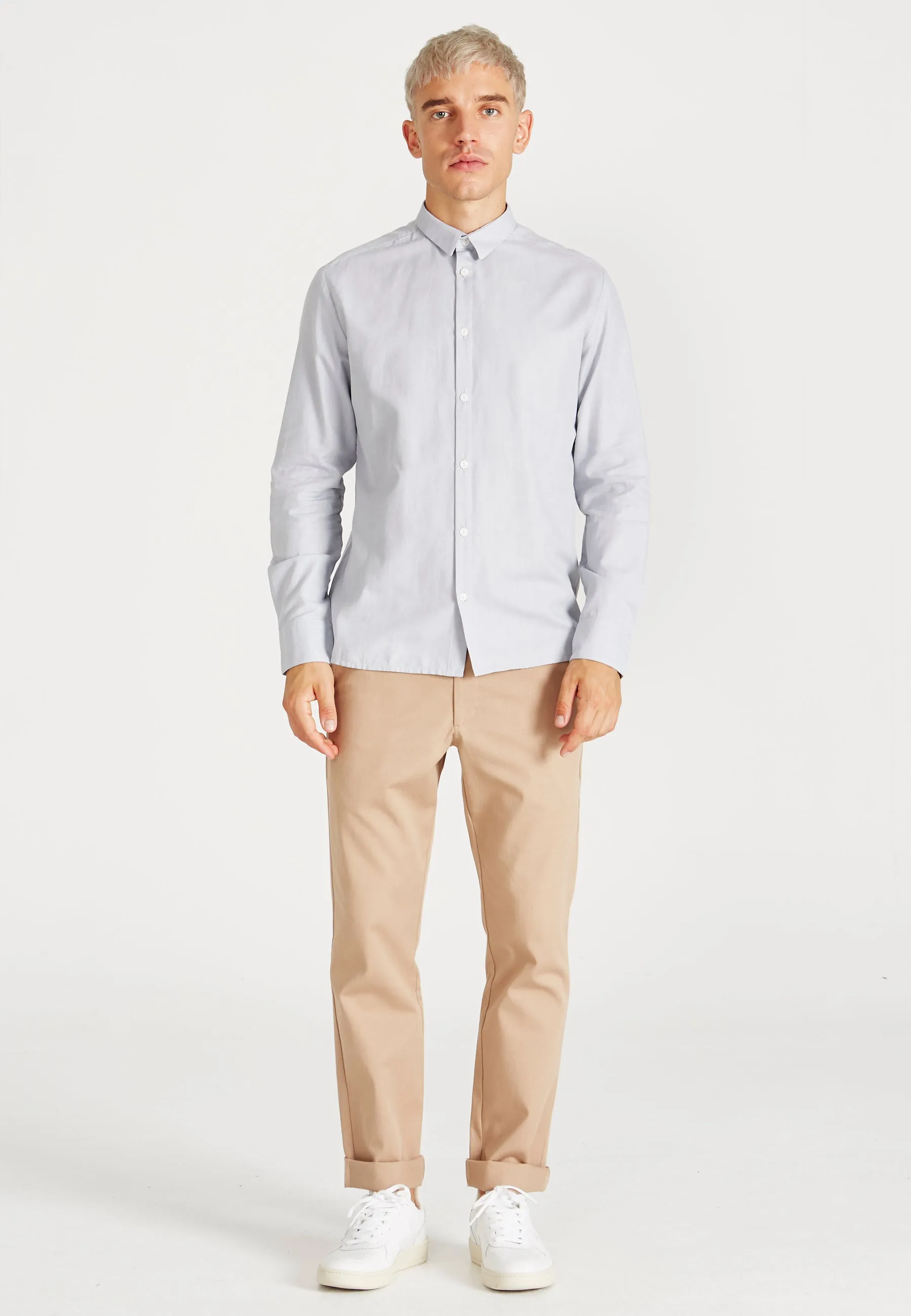 Cotton shirt KENT - Light Grey Givn Berlin