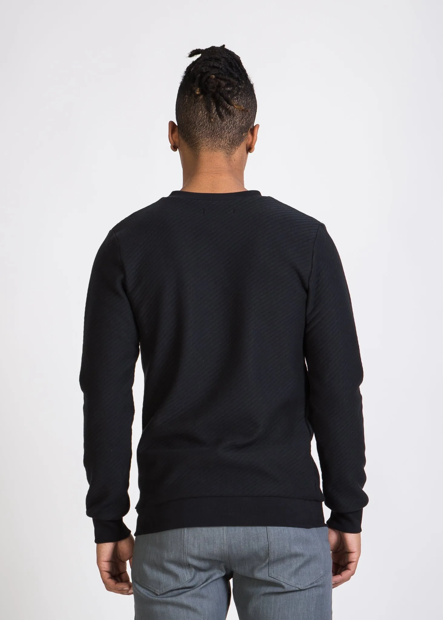 Cotton Sweatshirt CANTON - Black (Diagonal Stripes) Givn Berlin