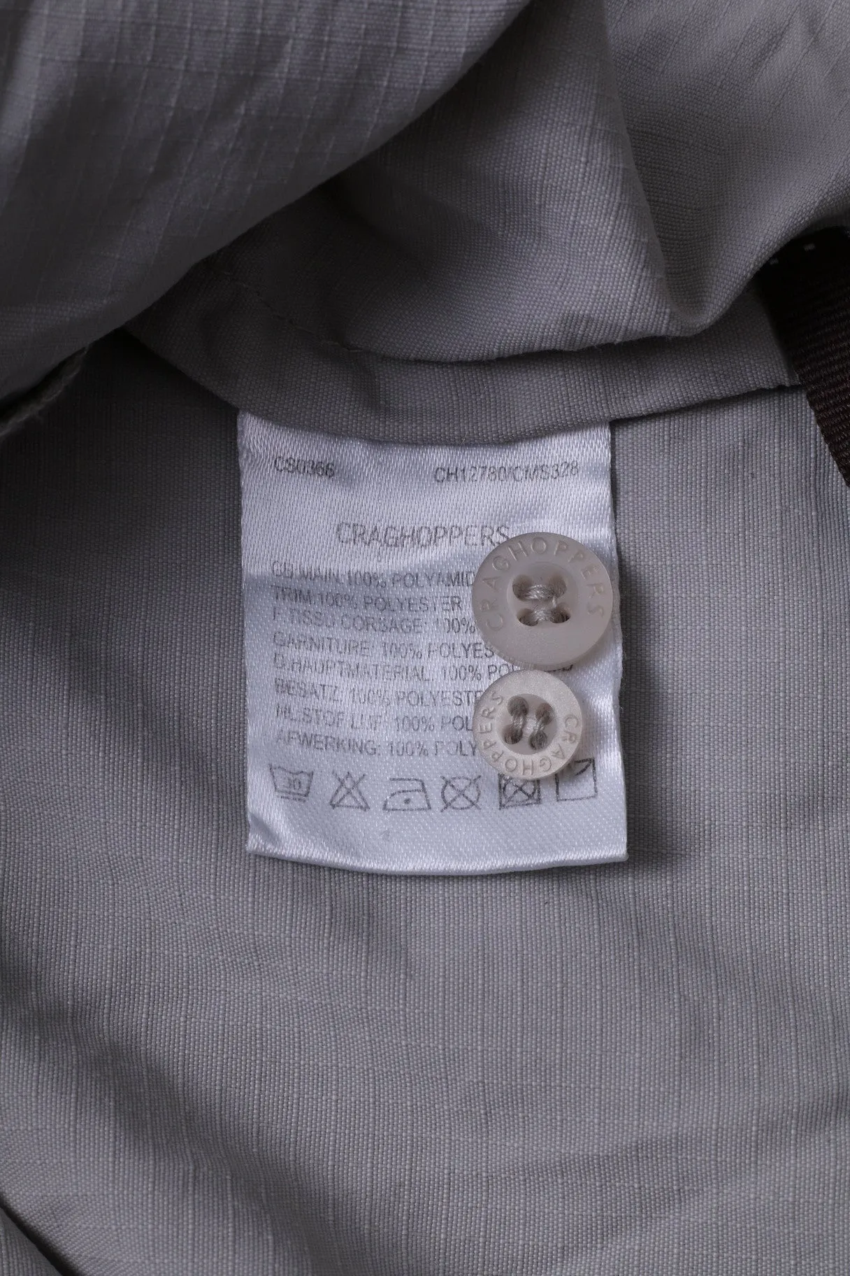 CRAGHOPPERS Mens S Casual Shirt Top Beige Detailed Buttons