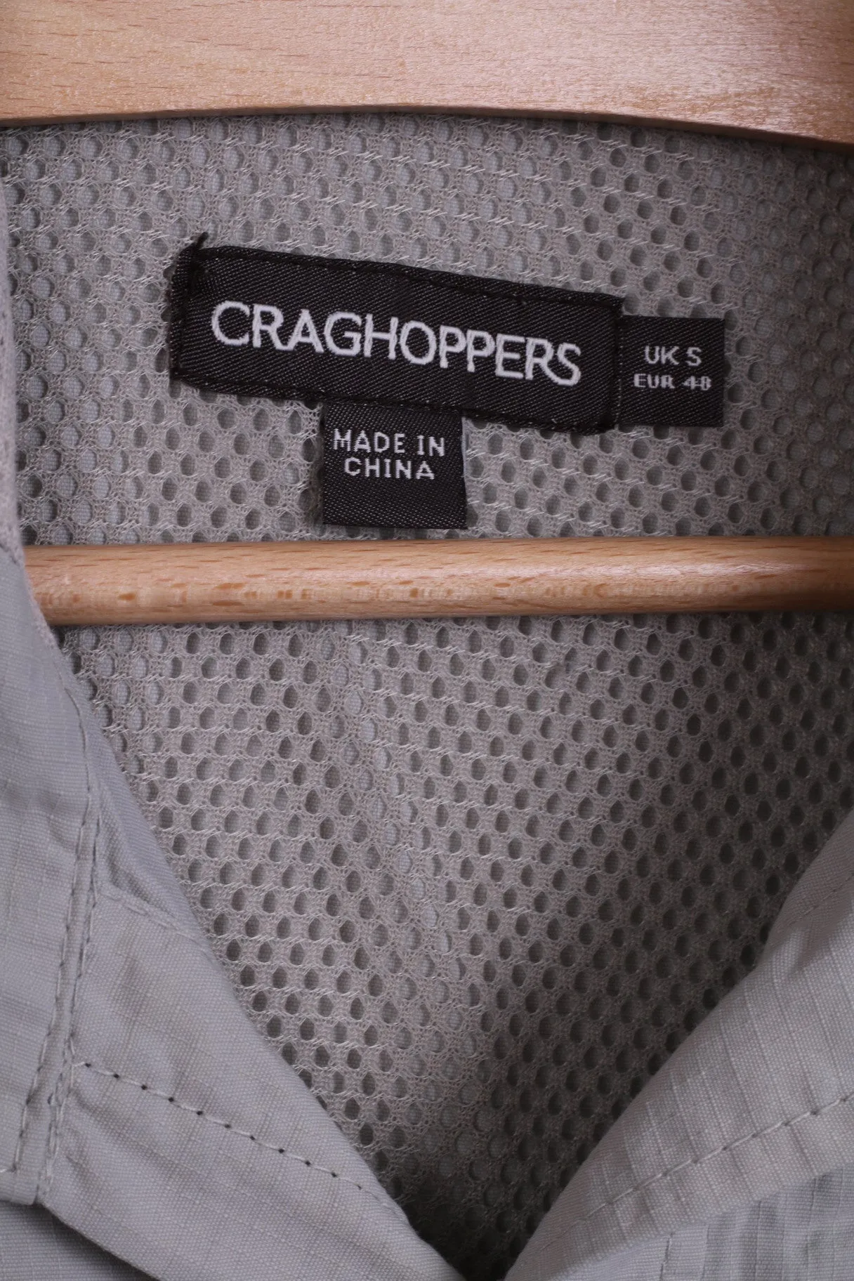 CRAGHOPPERS Mens S Casual Shirt Top Beige Detailed Buttons