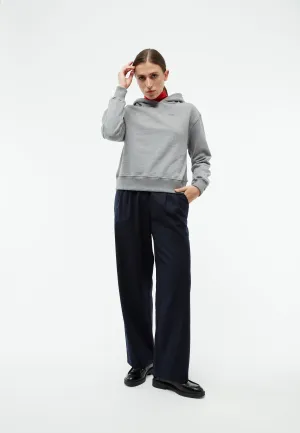 Cropped sweater GBJESSA (logo) made from organic cotton - Grey Melange Givn Berlin