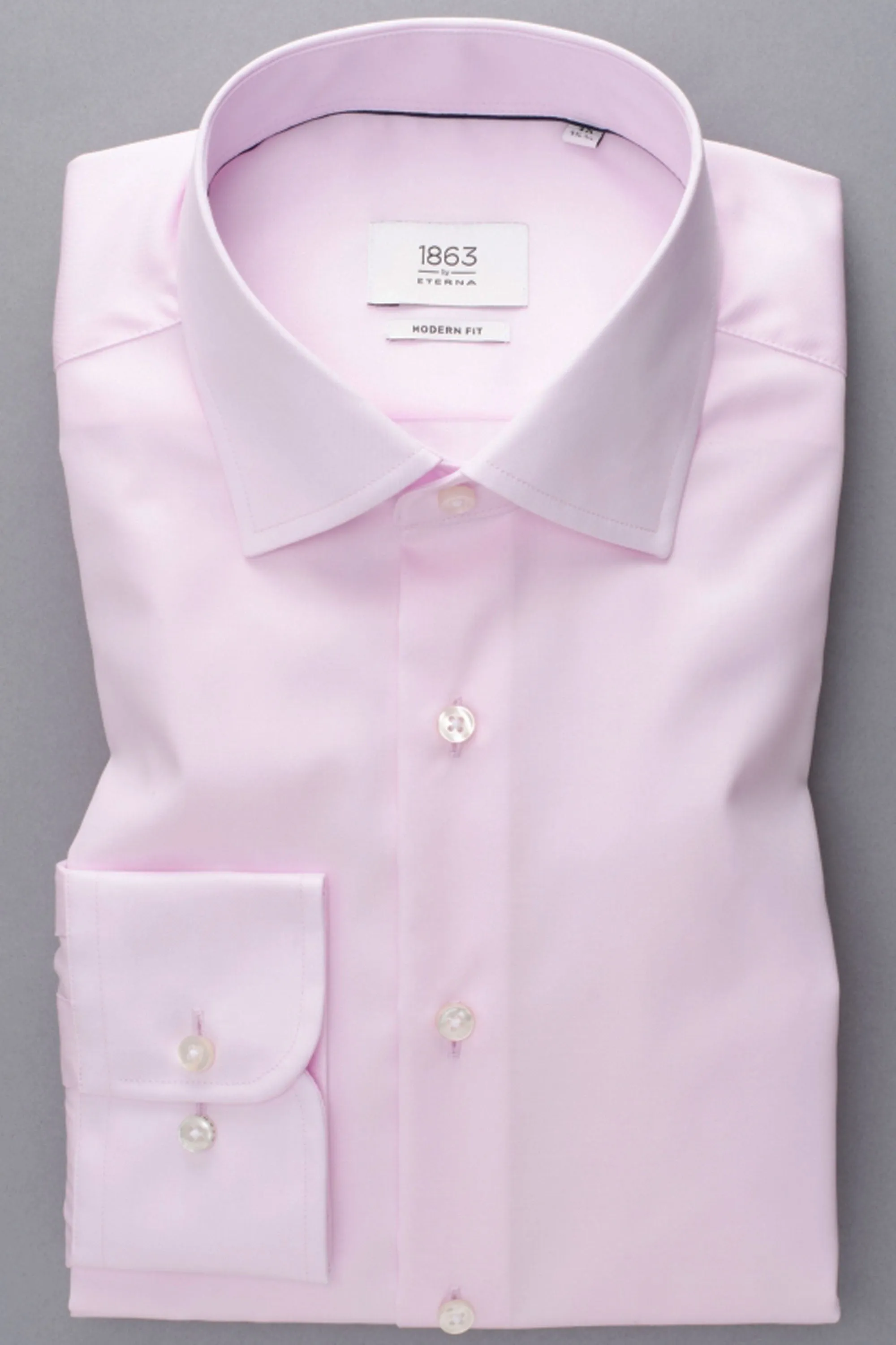 Eterna Modern Fit Long Sleeved Shirt Pink