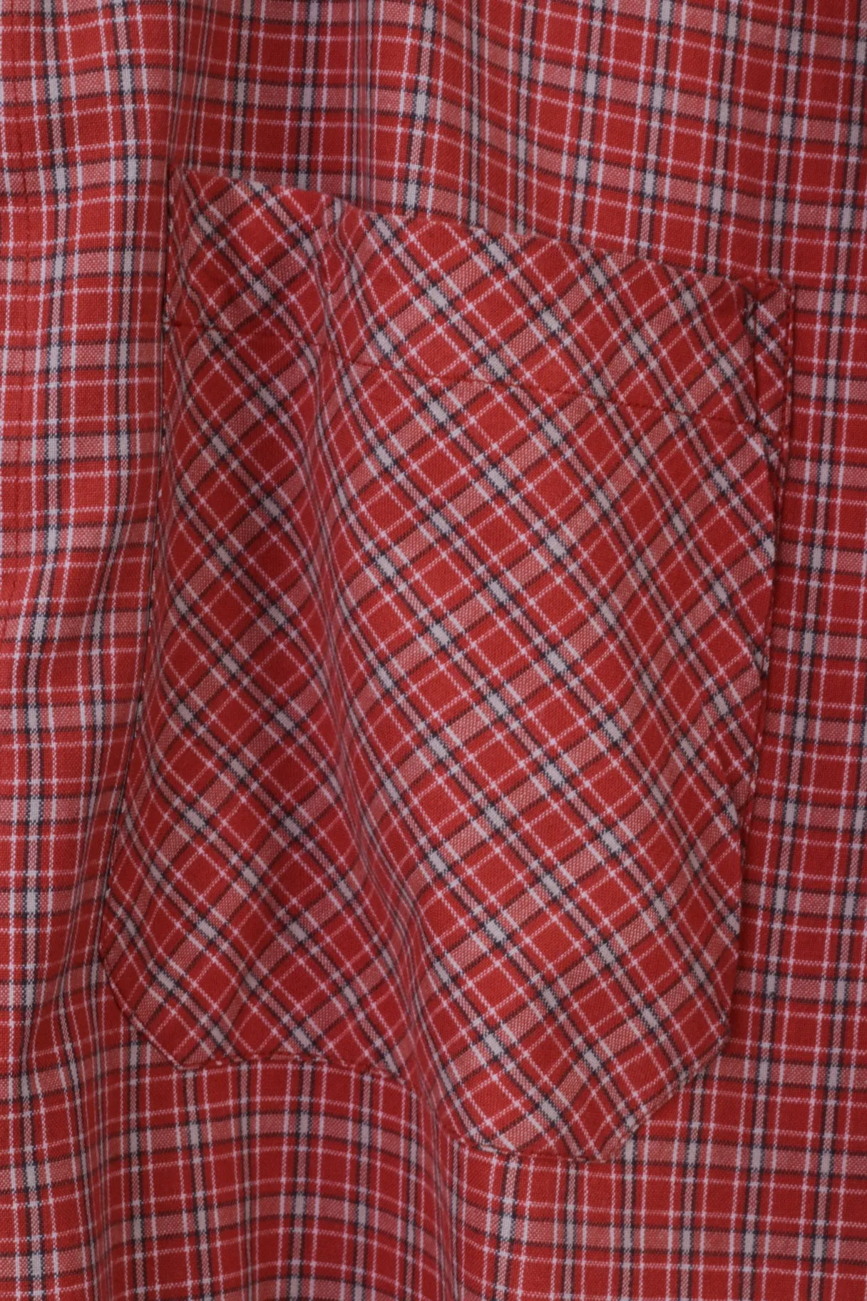 Etirel Mens L Casual Shirt Orange Check Cotton Two Pockets Outdoor Short Sleeve