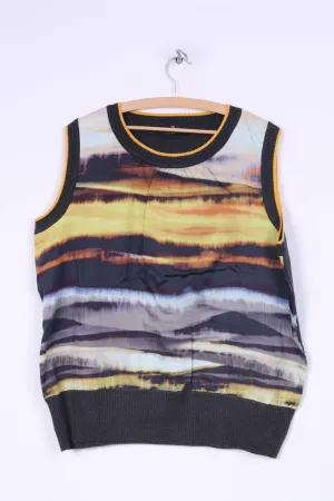 Eugen Klein Womens 20 2XL Sleeveless Grey Vets Shirt Top Multicolor Front