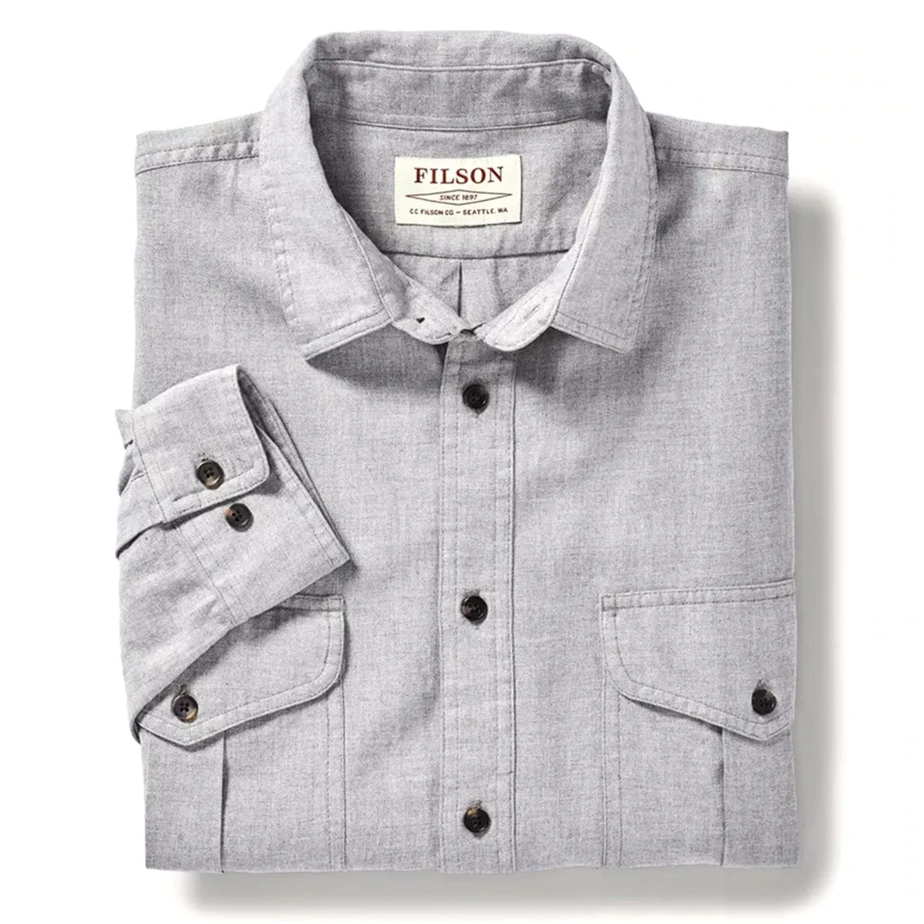 Filson Lightweight Alaskan Guide Shirt Heather Grey