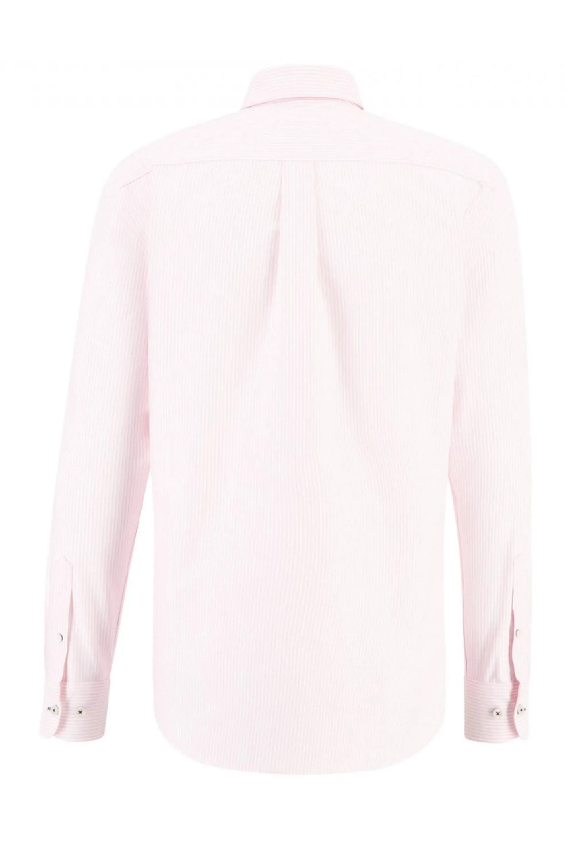 Fynch-Hatton Long Sleeved Oxford Button Down Collar Shirt Pink Stripe