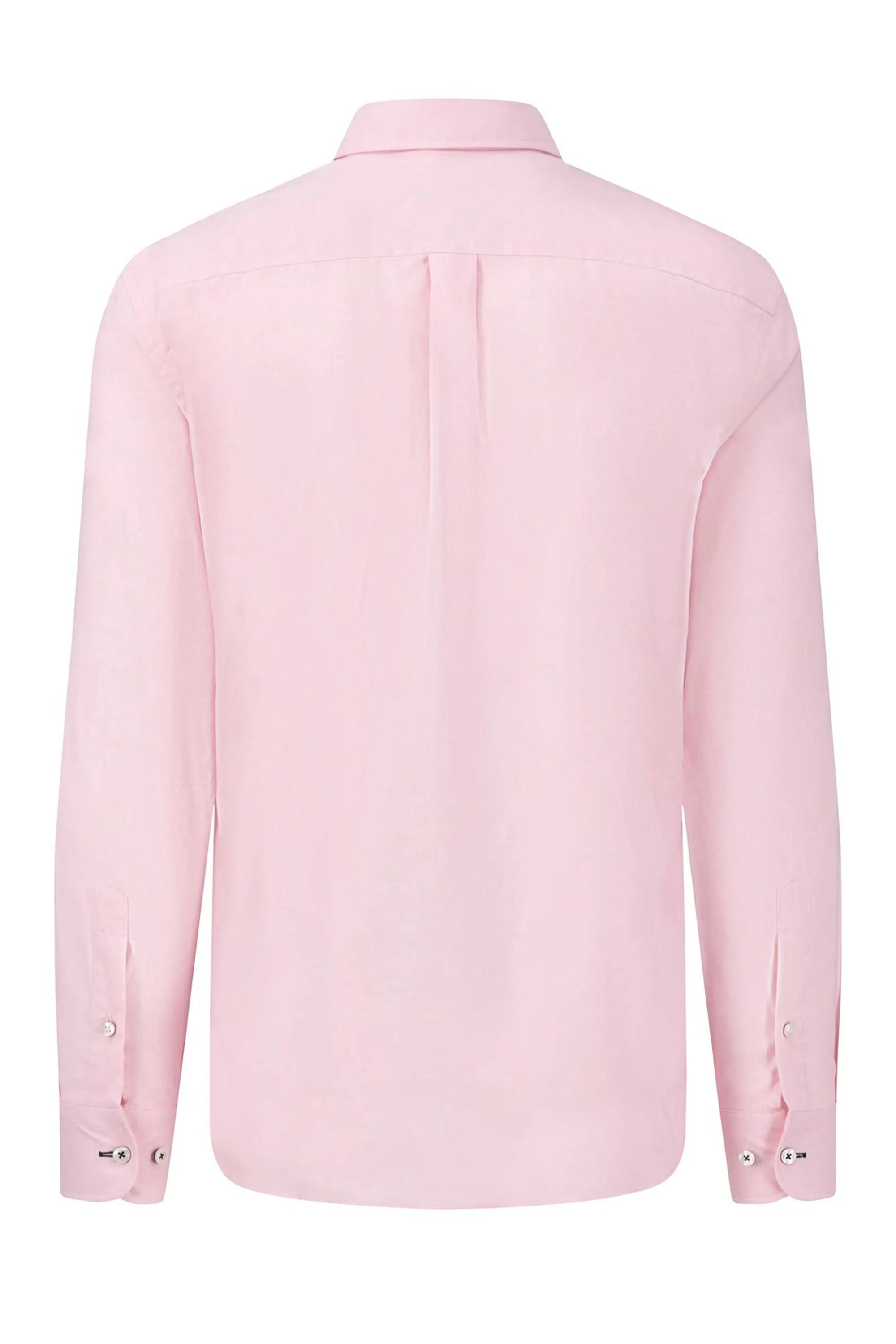 Fynch-Hatton Long Sleeved Oxford Button Down Collar Shirt Pink