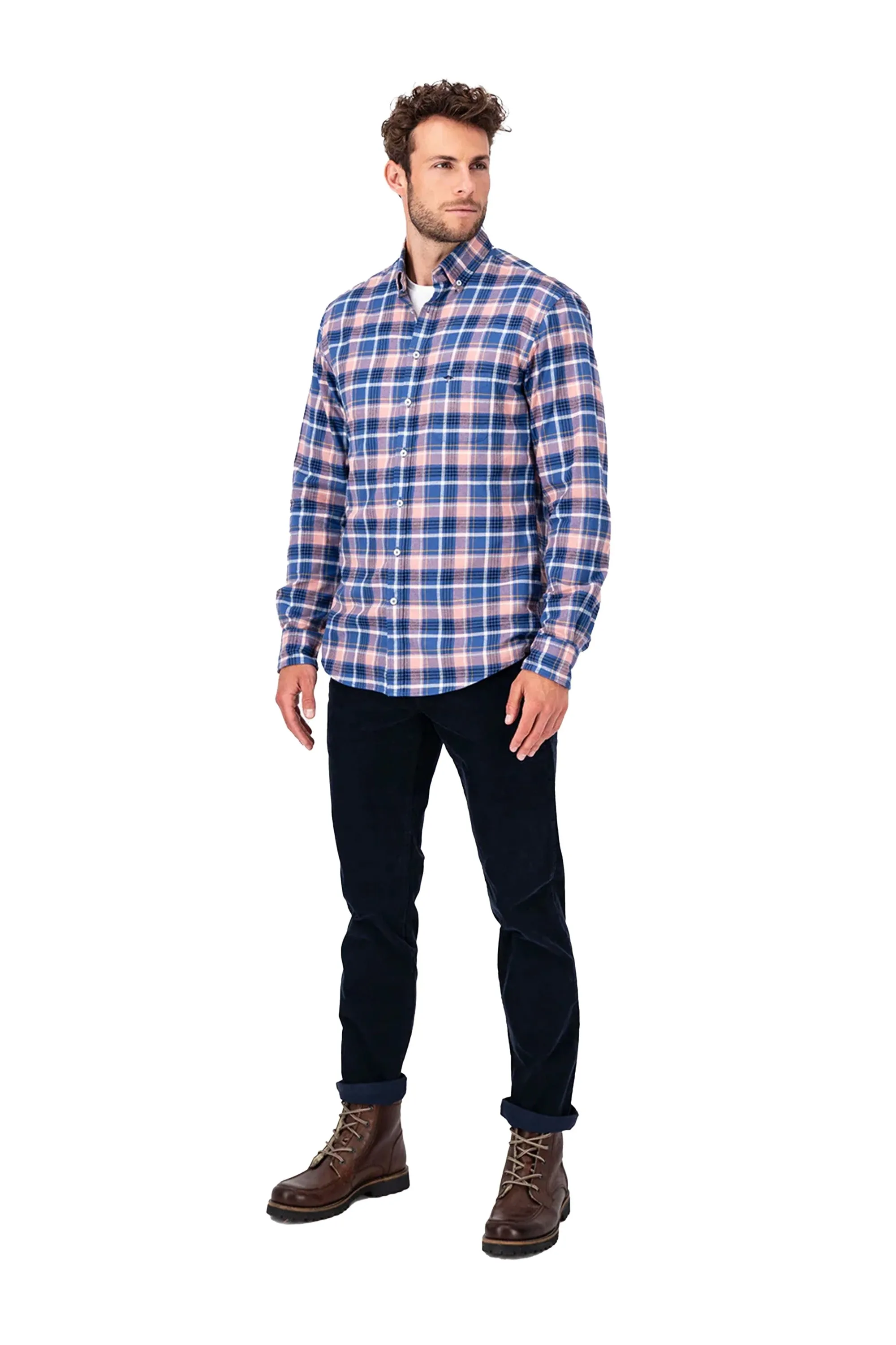 Fynch-Hatton Long Sleeved Shirt Pale Berry