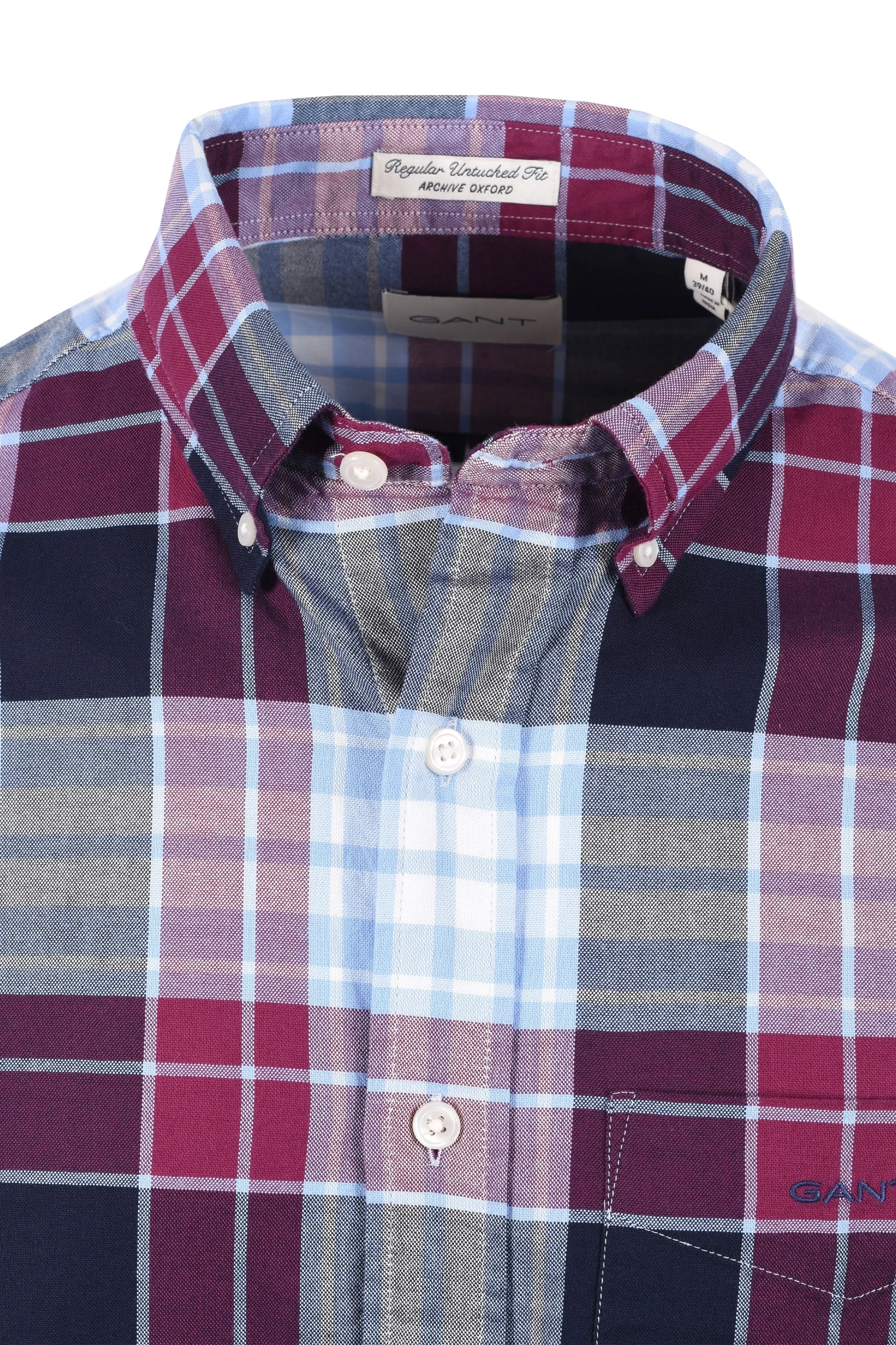 Gant Reg Archhive Oxford Check Long Sleeved Shirt Beautyberry Purple