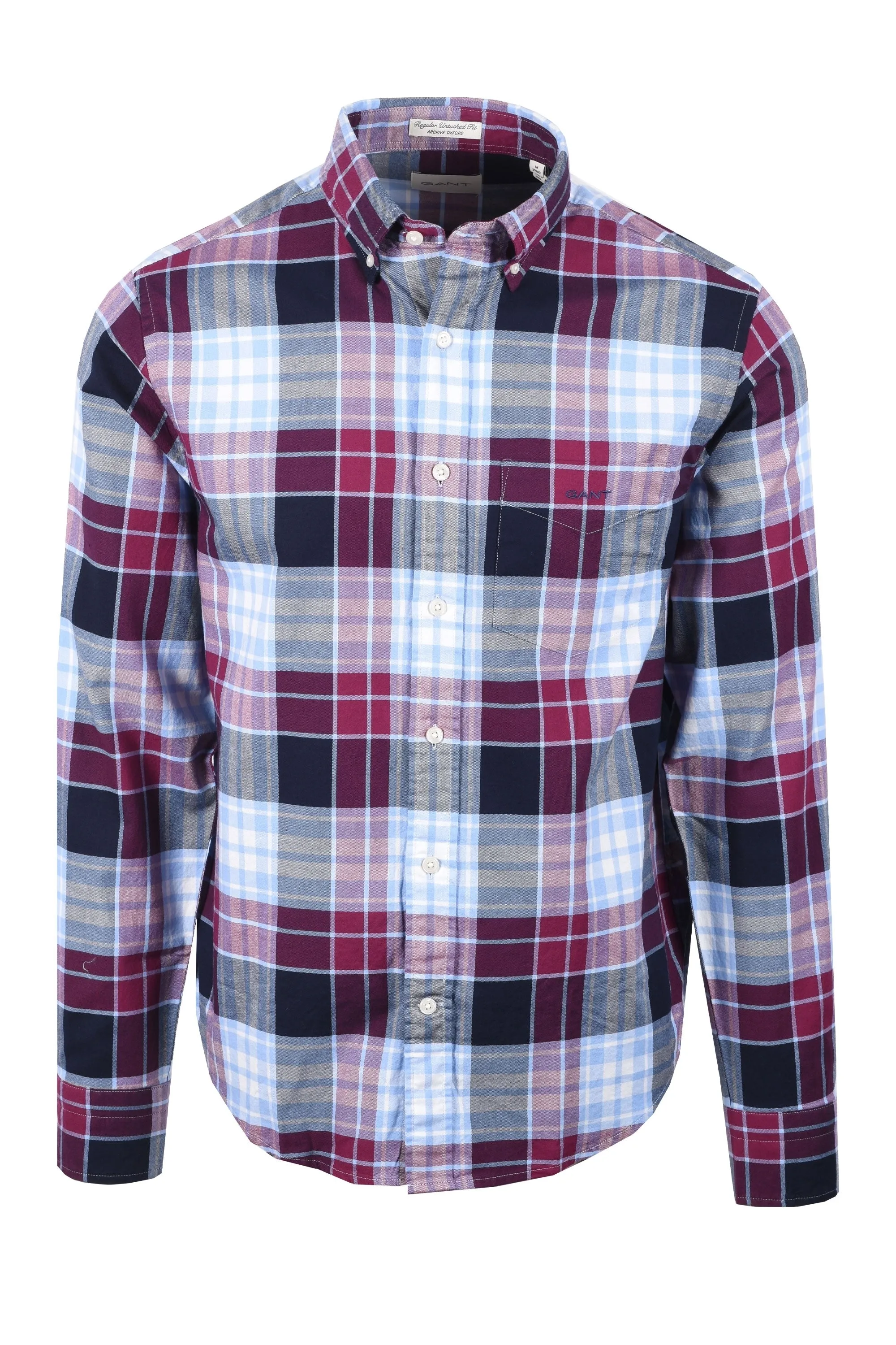 Gant Reg Archhive Oxford Check Long Sleeved Shirt Beautyberry Purple