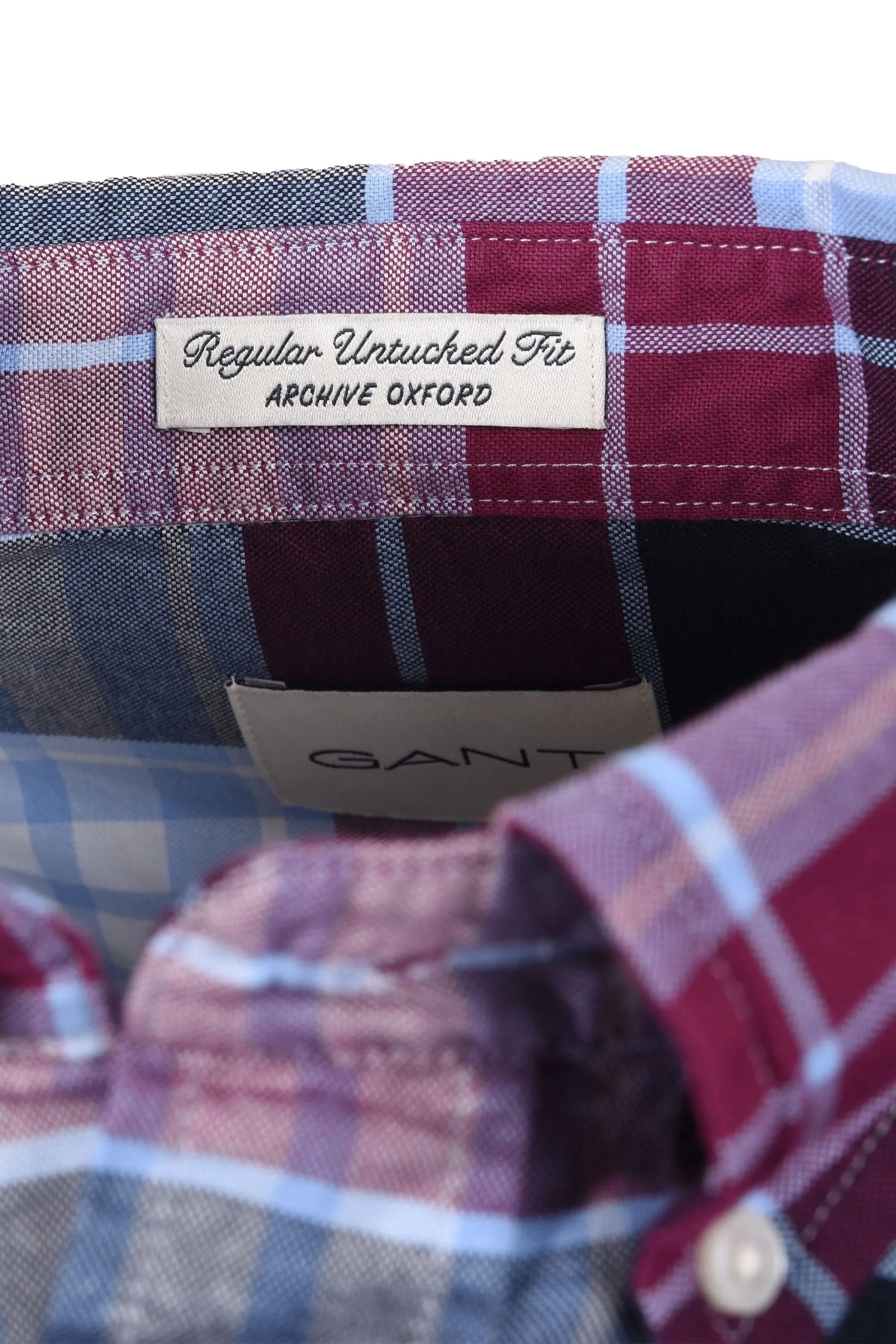 Gant Reg Archhive Oxford Check Long Sleeved Shirt Beautyberry Purple