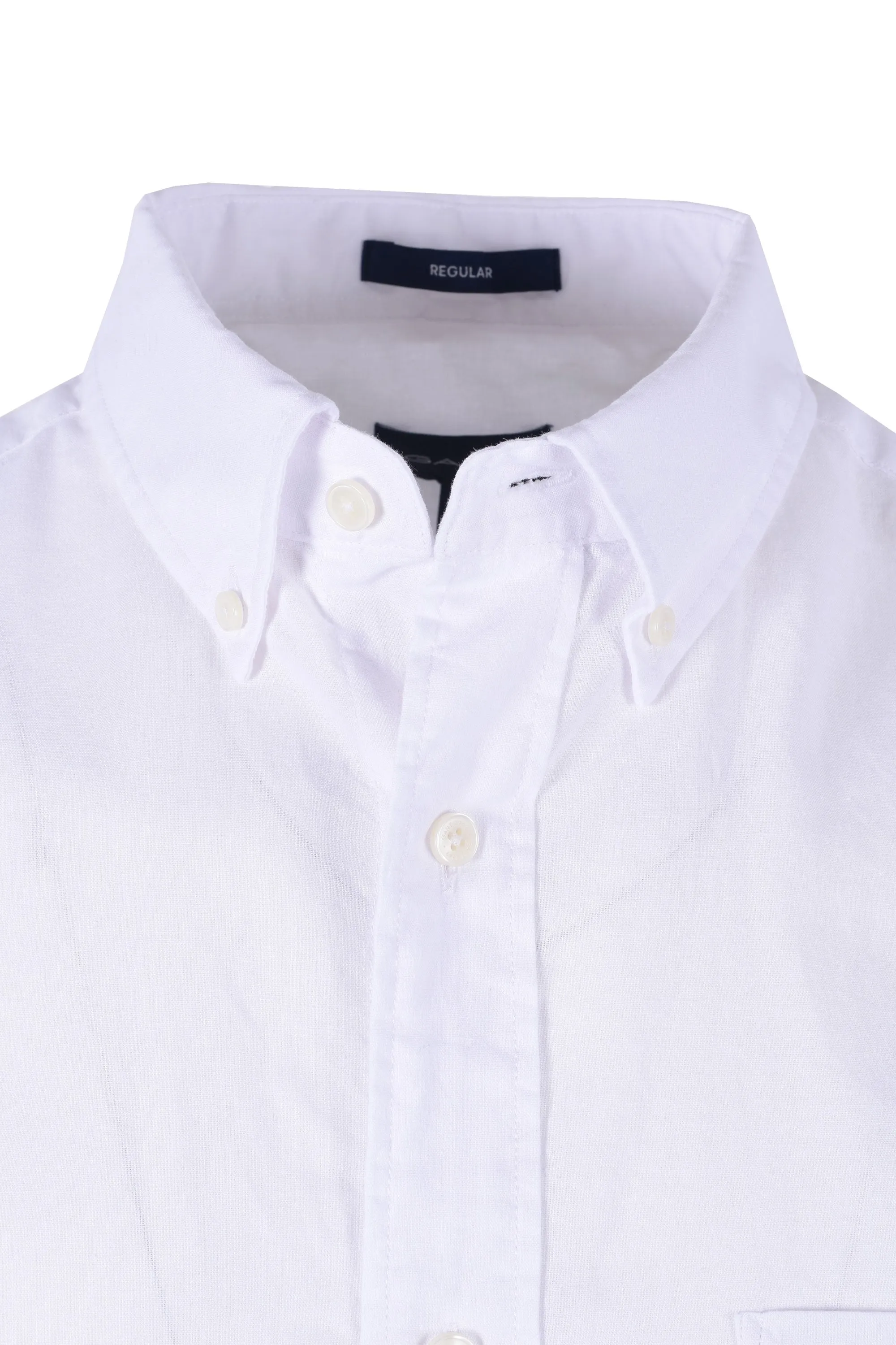 Gant Reg Cotton Linen Short Sleeve Shirt White